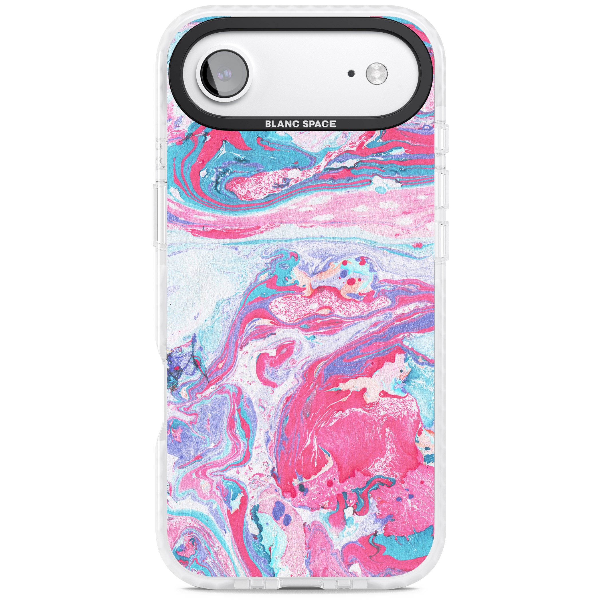 Pink, Blue & Purple Marbled Paper Pattern iPhone 17 Air Impact Clear Phone Case