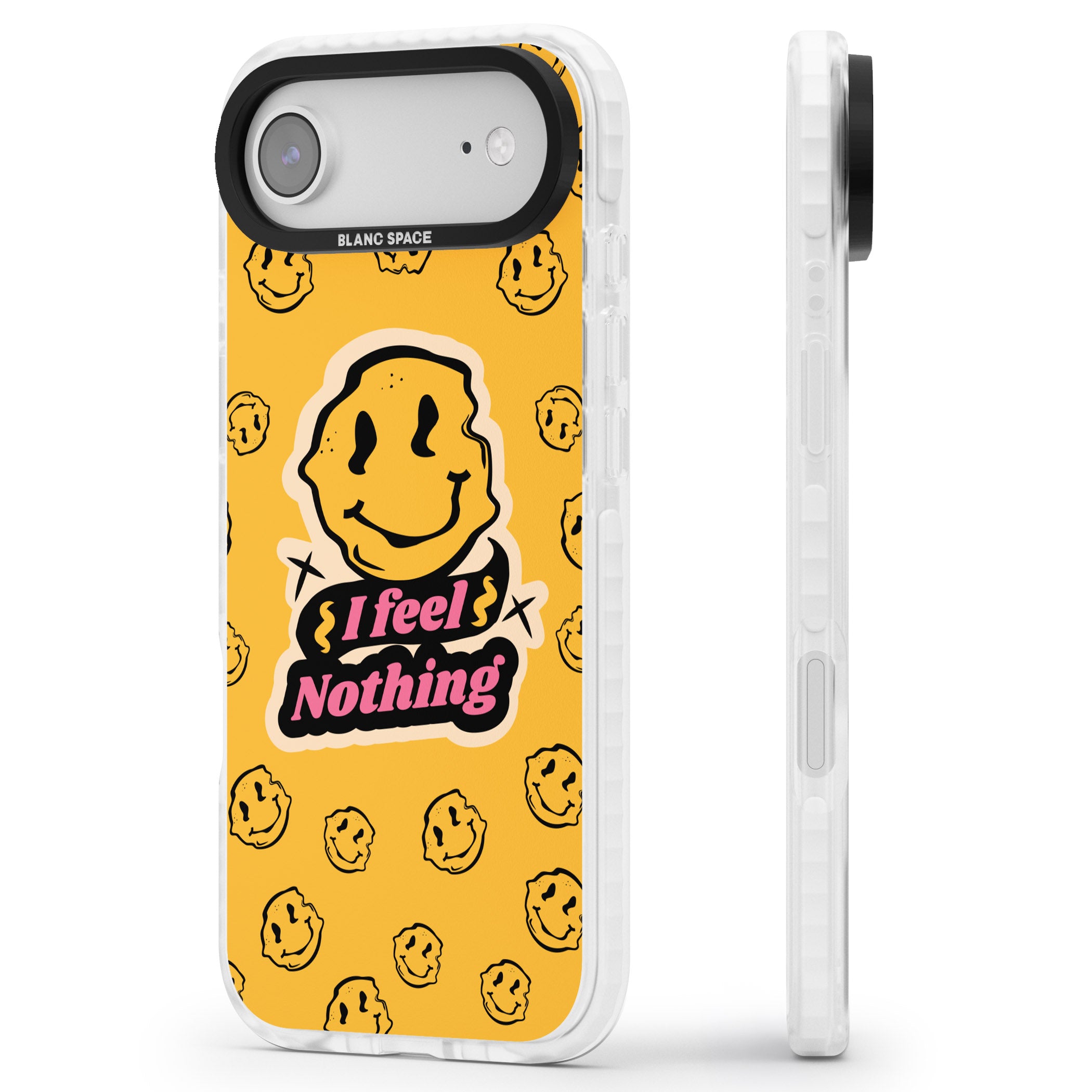 I Feel Nothing iPhone 17 Air Impact Clear Phone Case Side Profile