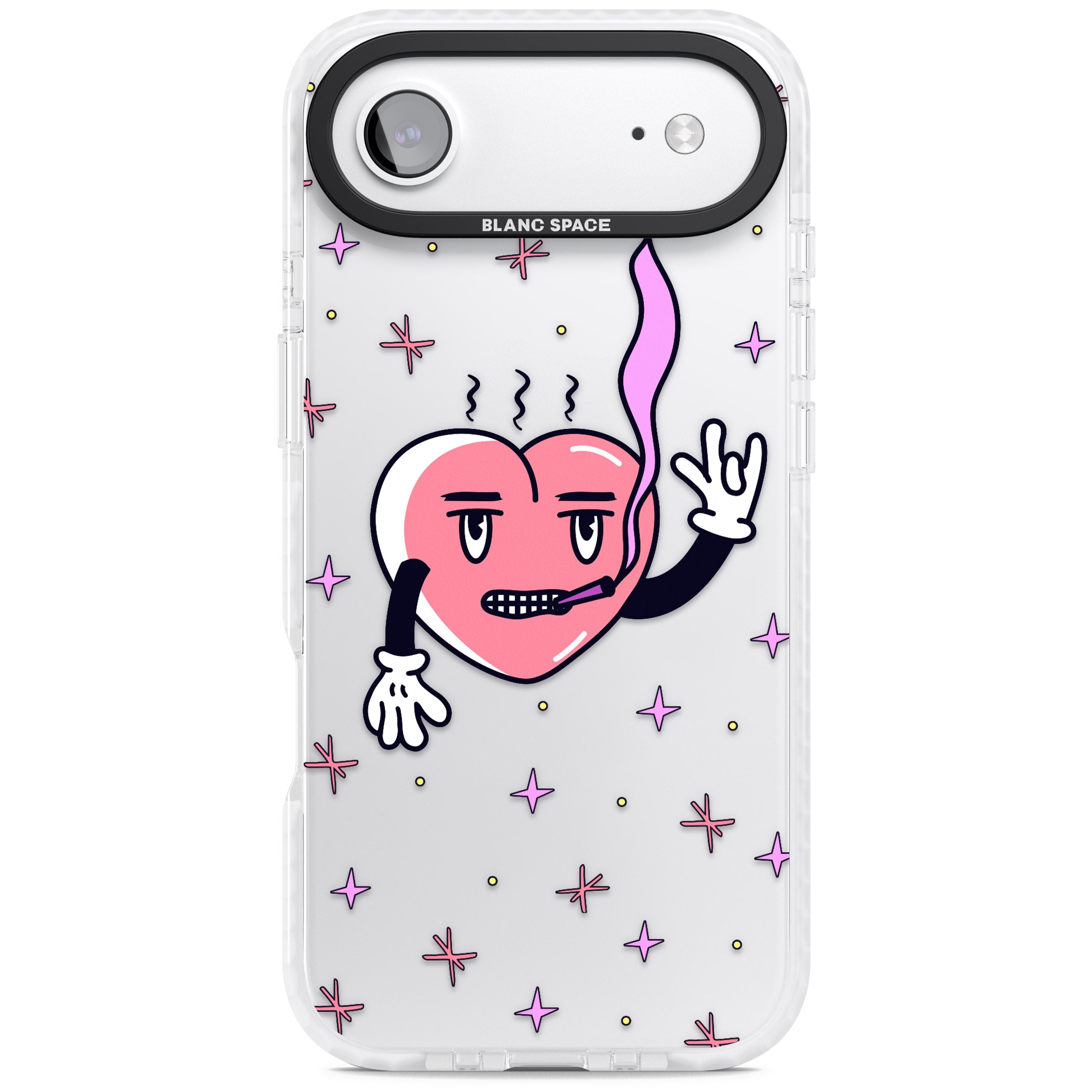 Quirky Heart iPhone 17 Air Impact Clear Phone Case