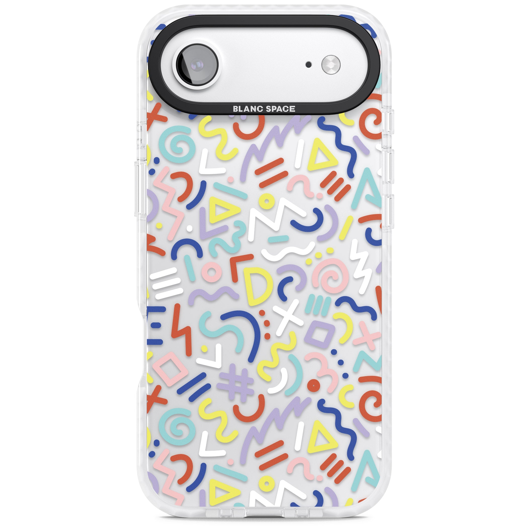 Colorful Retro Pattern iPhone 17 Air Impact Clear Phone Case