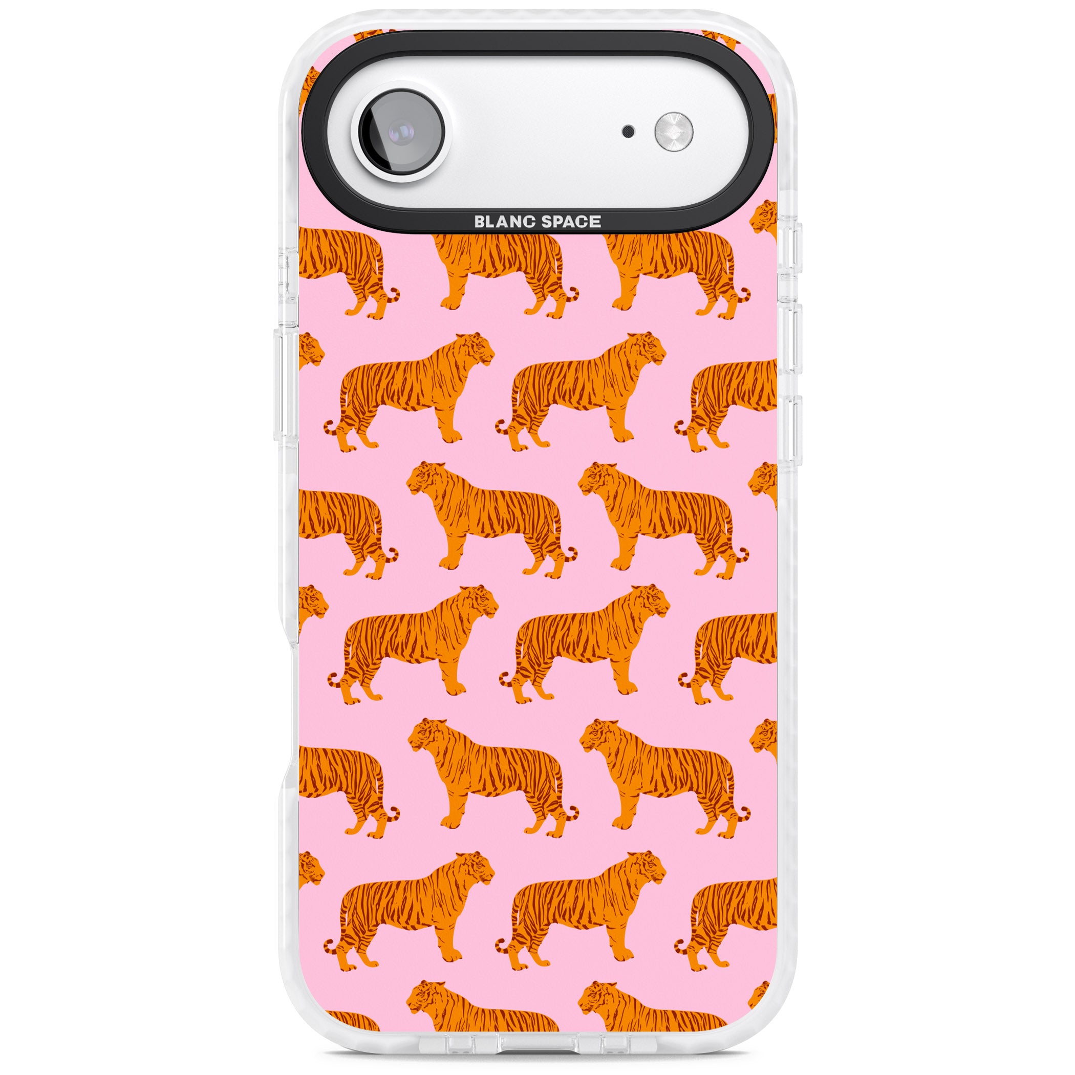 Tiger Pink Pattern iPhone 17 Air Impact Clear Phone Case
