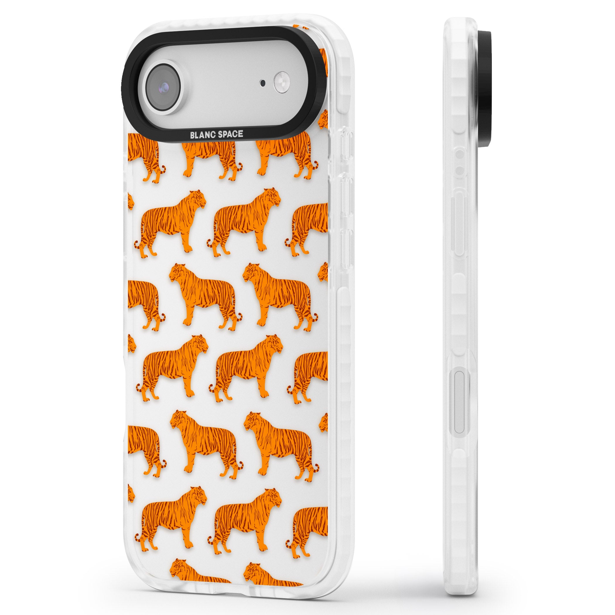 Tiger Pattern iPhone 17 Air Impact Clear Phone Case Side Profile
