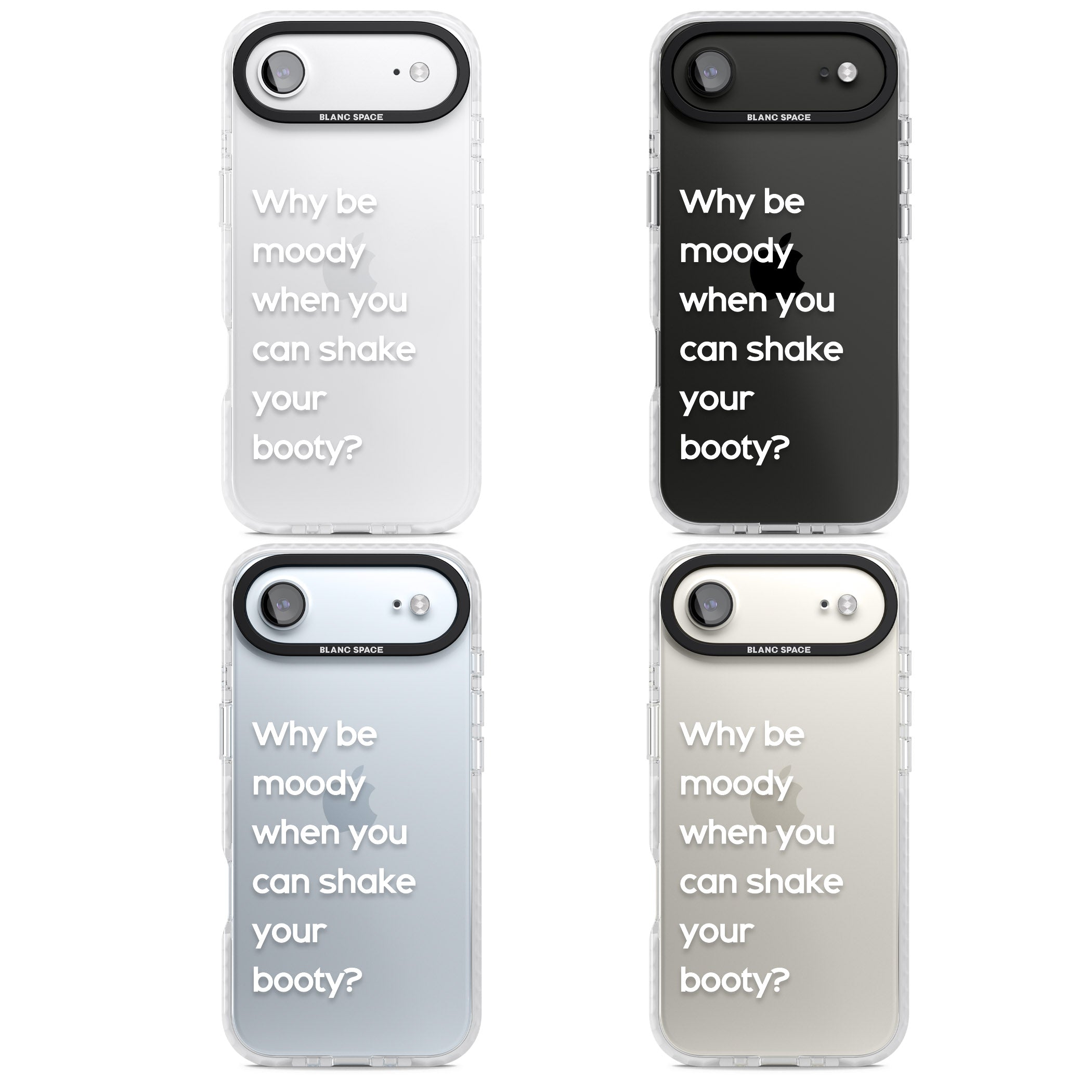 Why Be Moody When You Can Shake Your Booty? iPhone 17 Air Impact Clear Phone Case APT Impact Protection