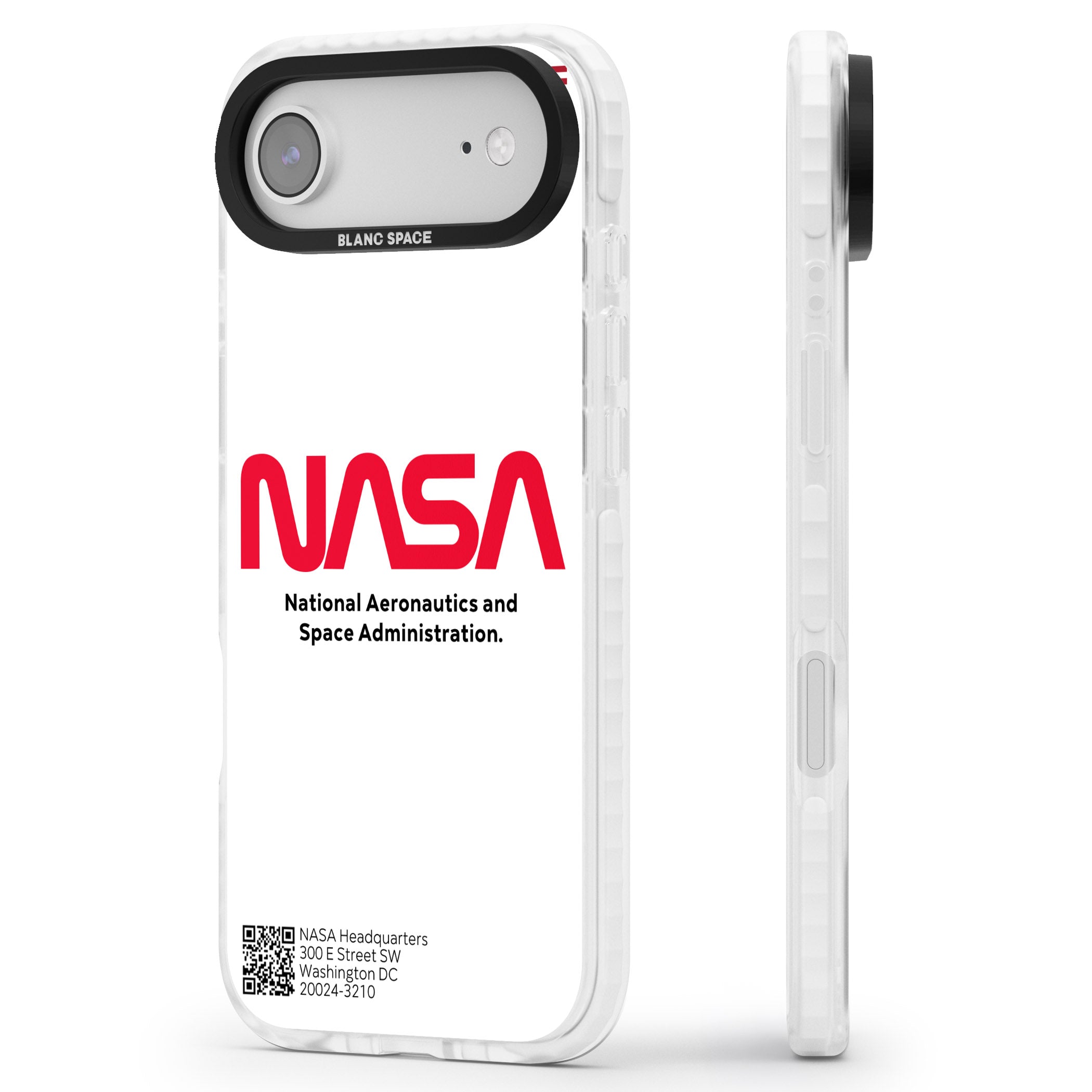 Nasa The Worm iPhone 17 Air Impact Clear Phone Case Side Profile