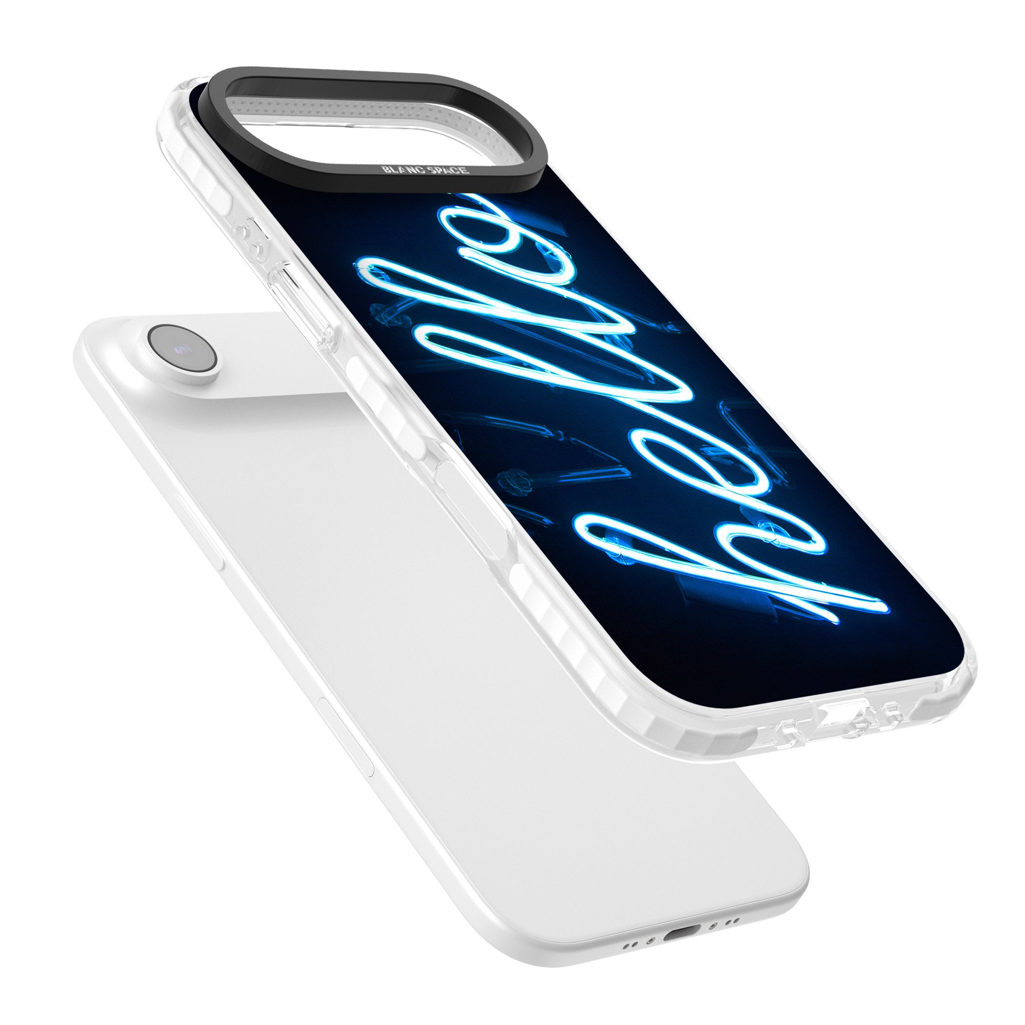 Hello Neon Sign iPhone 17 Air Impact Clear Phone Case Colours