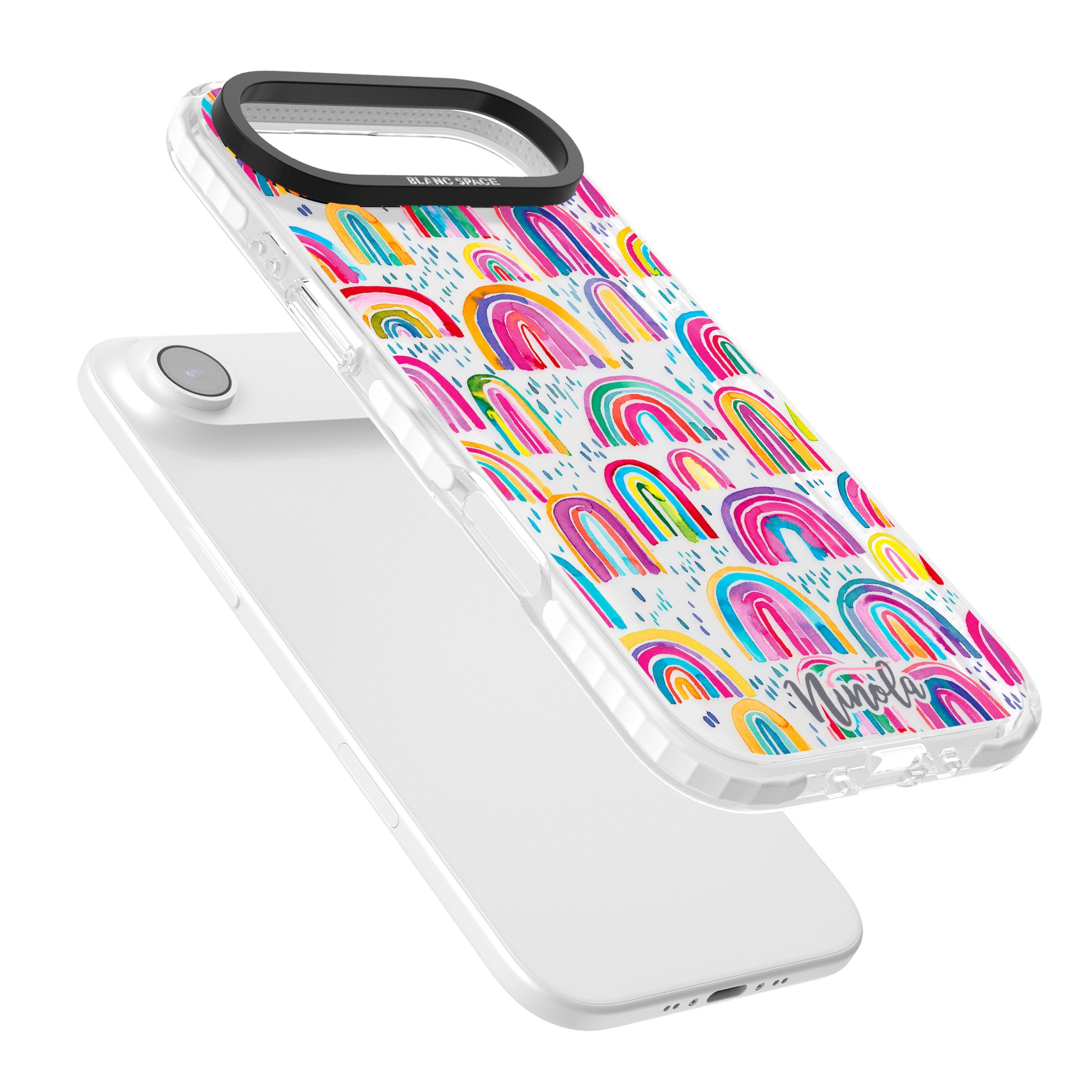 Watercolor Rainbow iPhone 17 Air Impact Clear Phone Case Colours