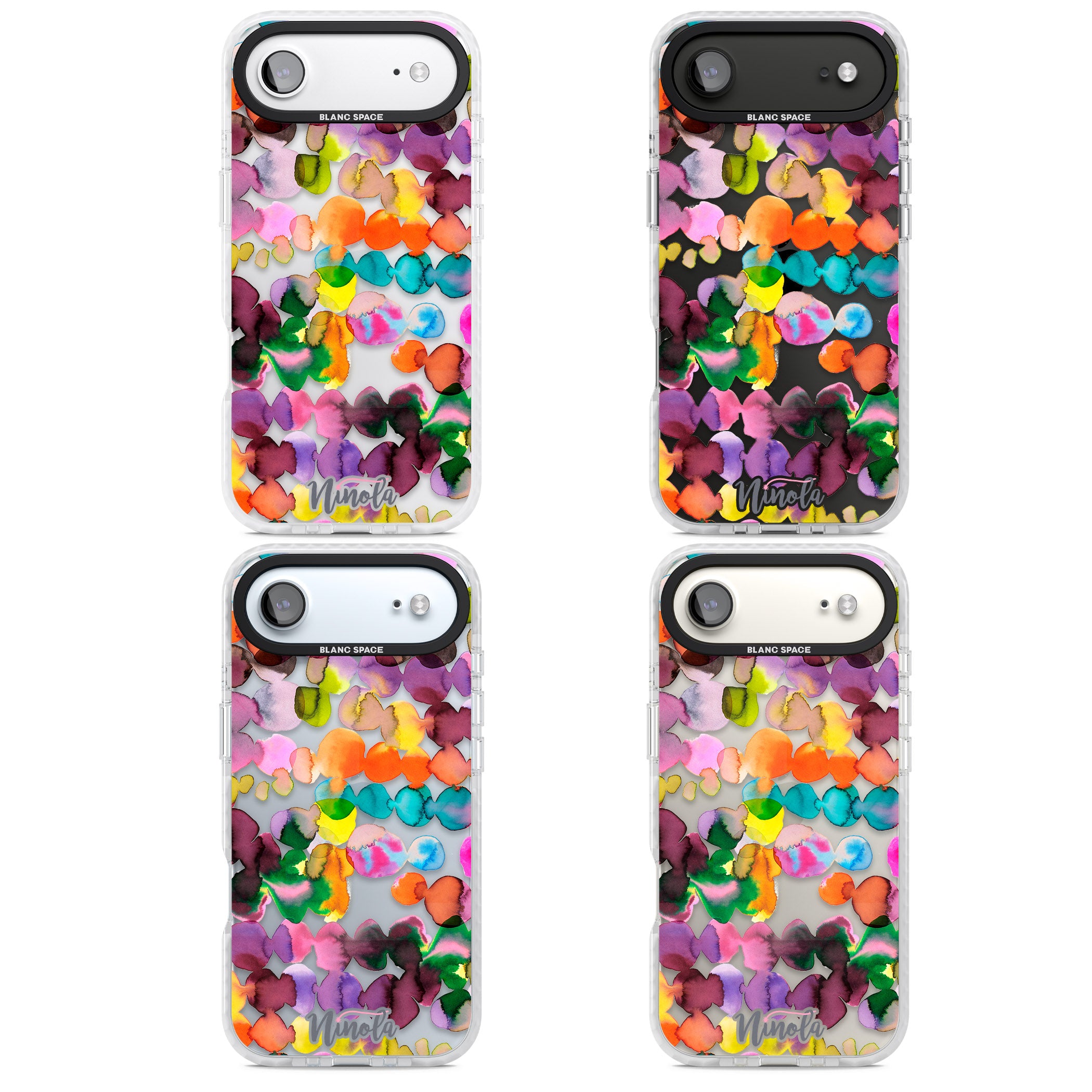 Ink Splash Hues iPhone 17 Air Impact Clear Phone Case APT Impact Protection