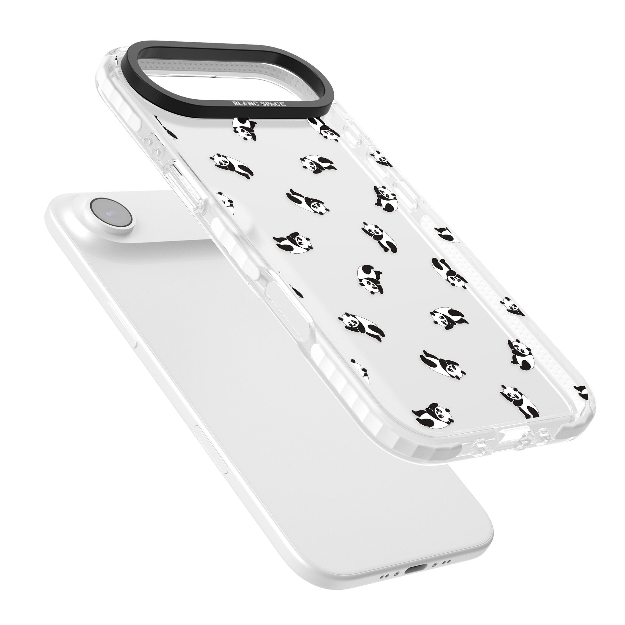 Tiny Panda Pattern iPhone 17 Air Impact Clear Phone Case Colours
