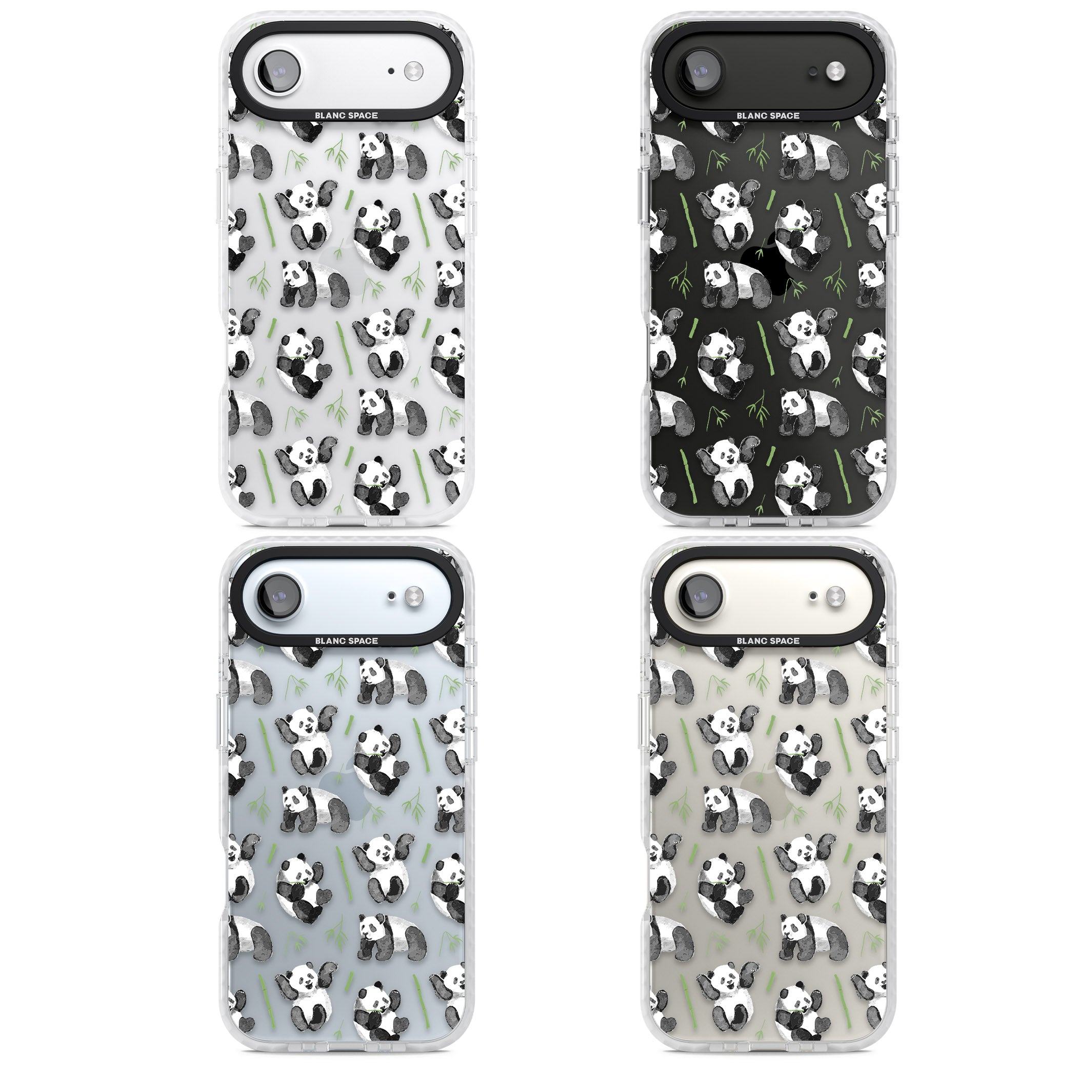 Watercolour Panda Pattern iPhone 17 Air Impact Clear Phone Case APT Impact Protection