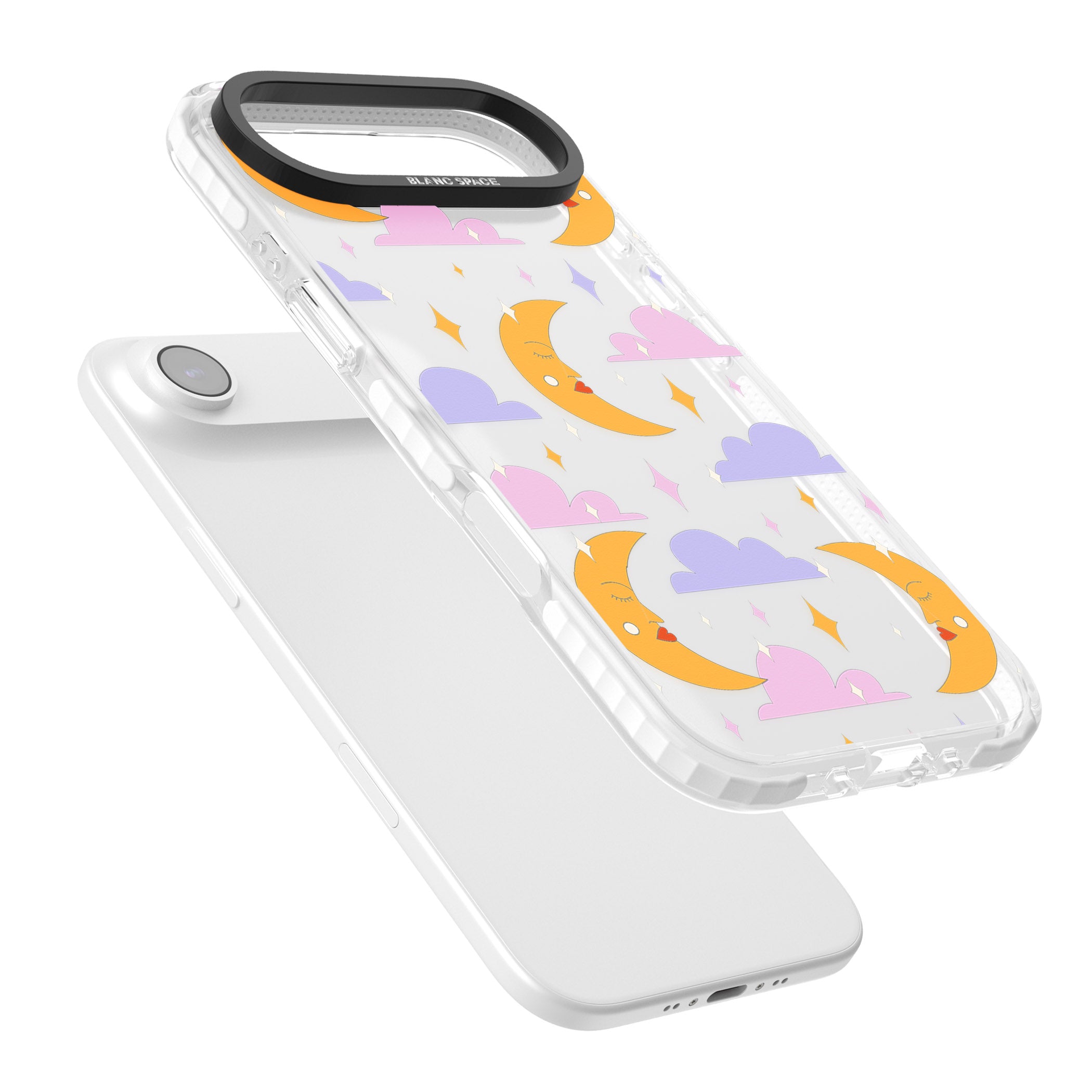 Moons & Clouds iPhone 17 Air Impact Clear Phone Case Colours