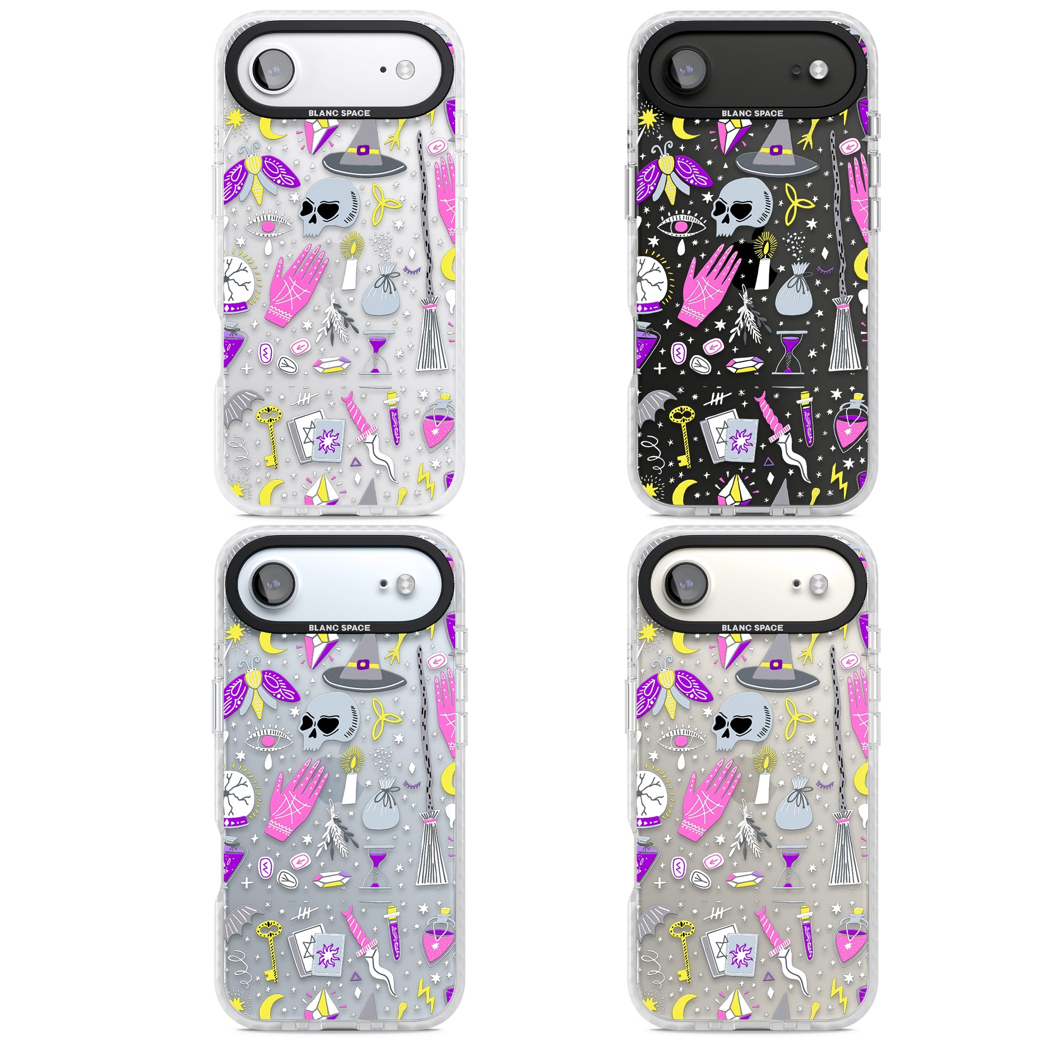 Black Magic Pattern iPhone 17 Air Impact Clear Phone Case APT Impact Protection