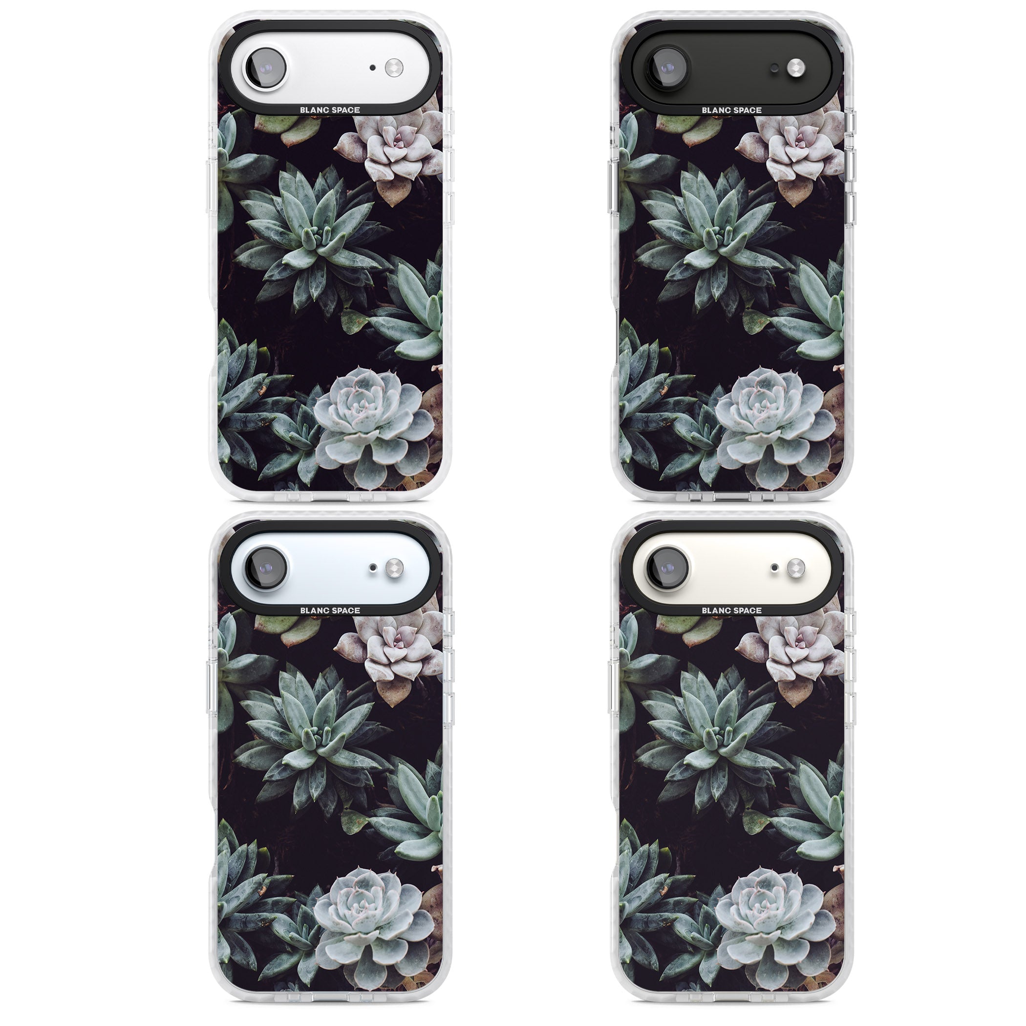 Succulent Bloom Mixed iPhone 17 Air Impact Clear Phone Case APT Impact Protection