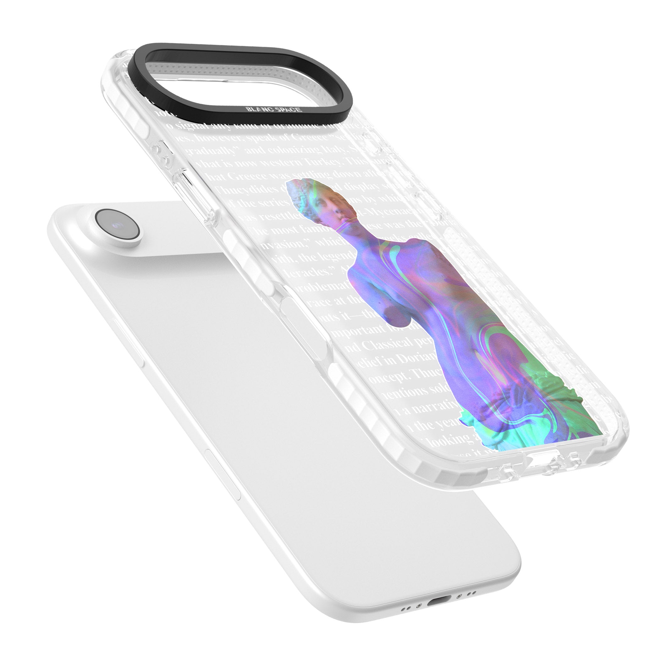Iridescent De Milo iPhone 17 Air Impact Clear Phone Case Colours