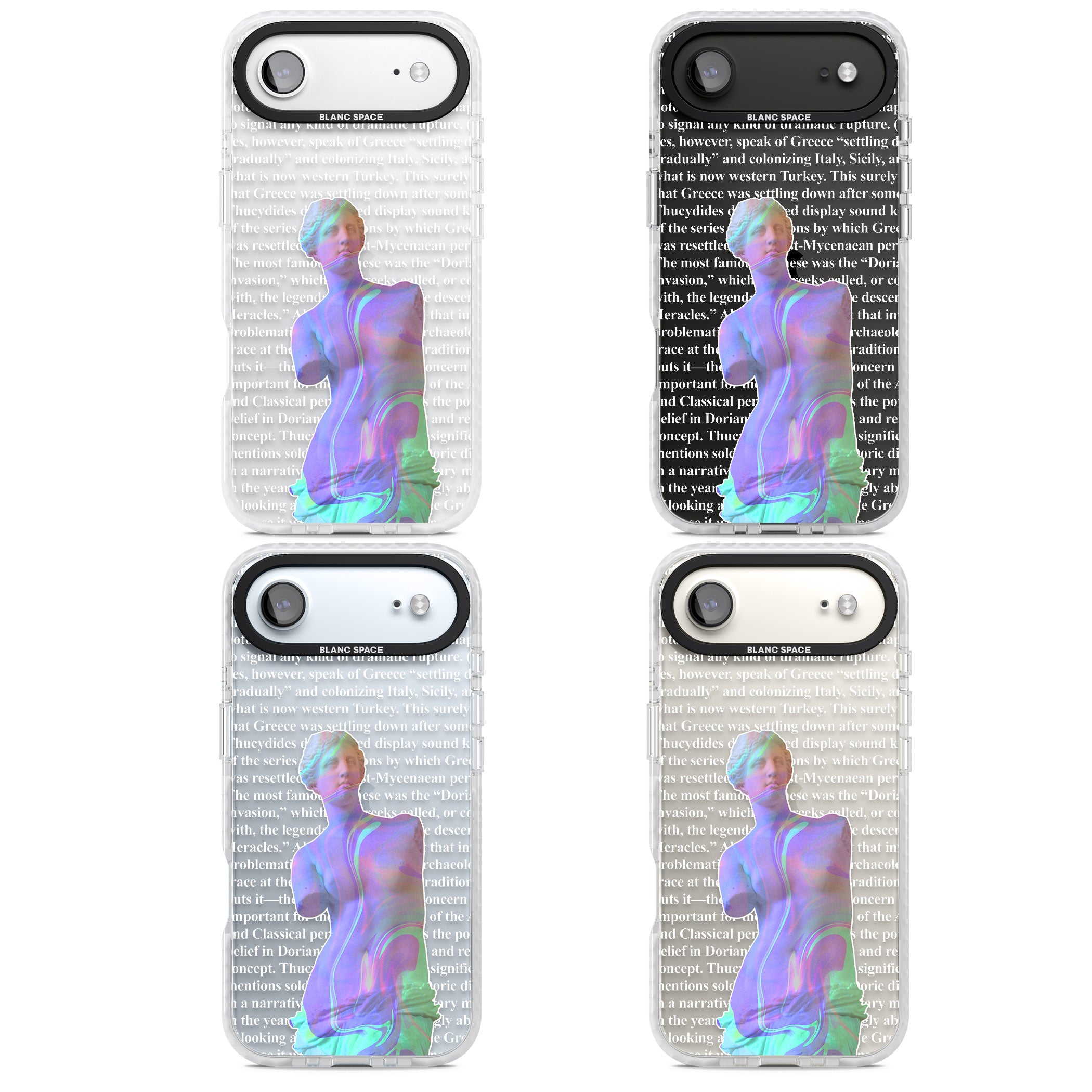 Iridescent De Milo iPhone 17 Air Impact Clear Phone Case APT Impact Protection