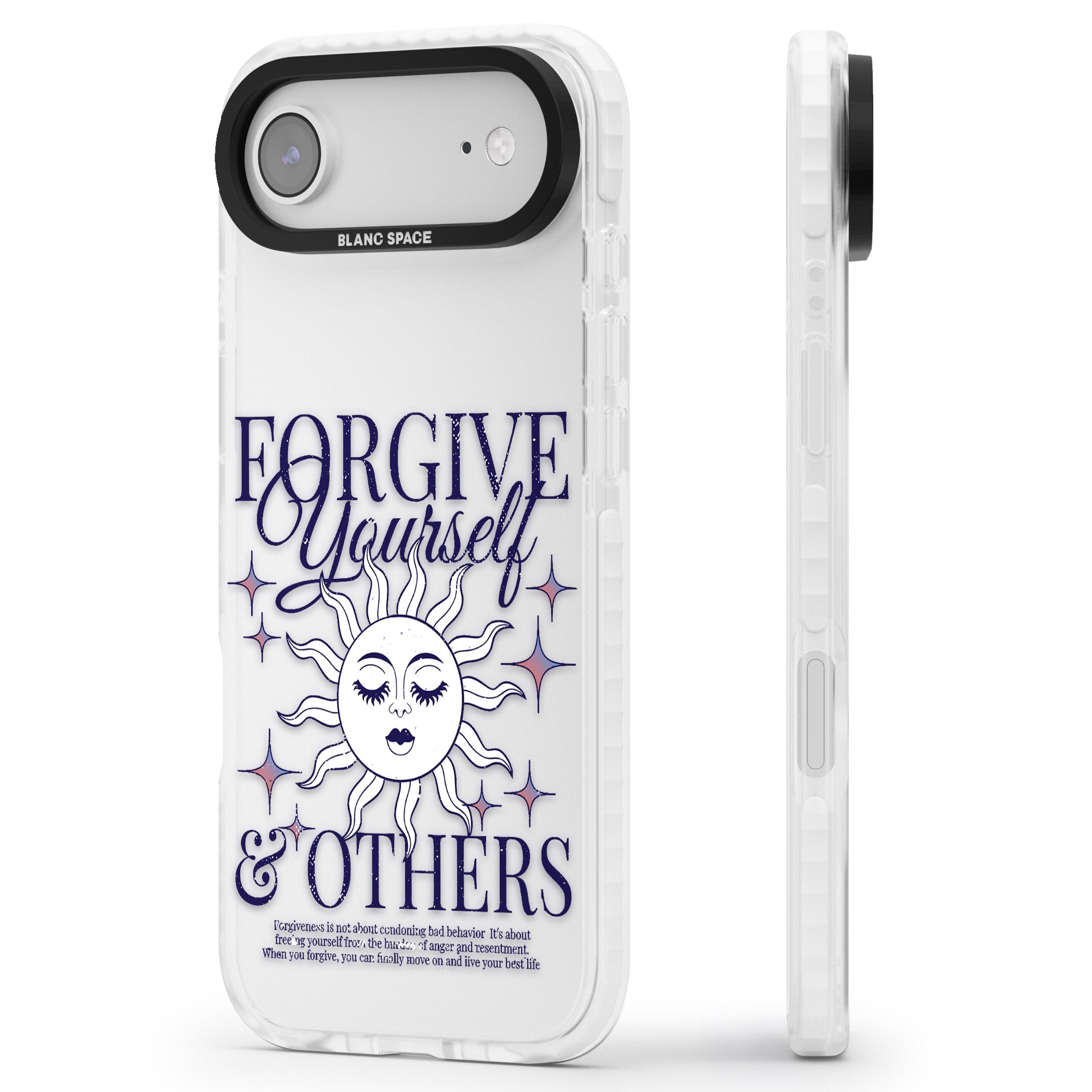 Forgiveness iPhone 17 Air Impact Clear Phone Case Side Profile
