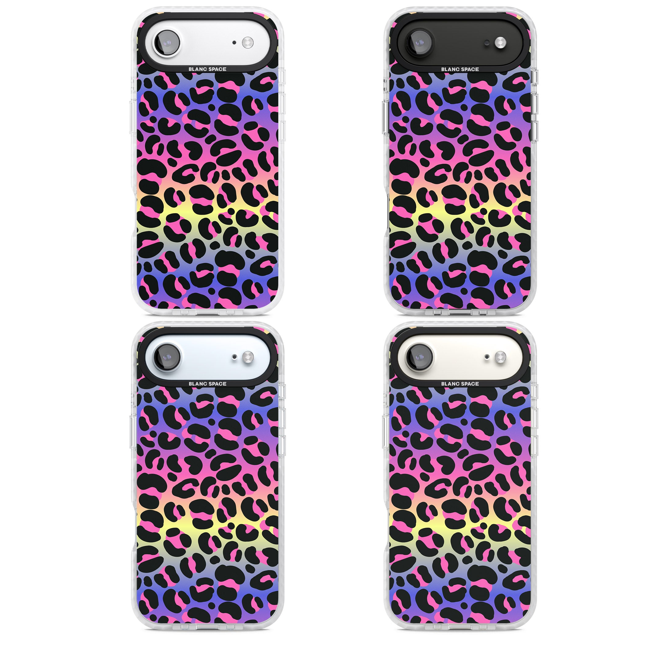 Rainbow Gradient Leopard iPhone 17 Air Impact Clear Phone Case APT Impact Protection