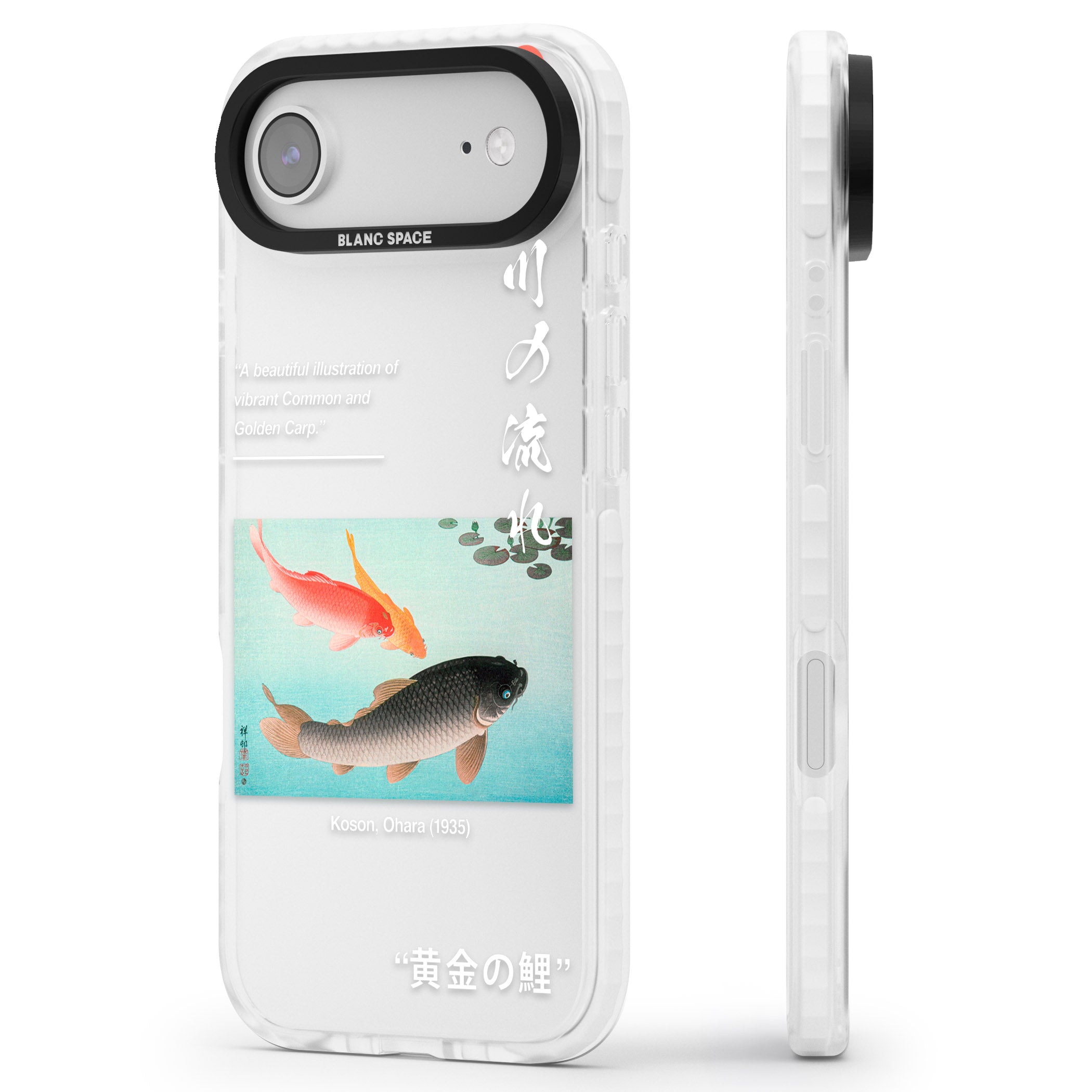 Golden Carp iPhone 17 Air Impact Clear Phone Case Side Profile