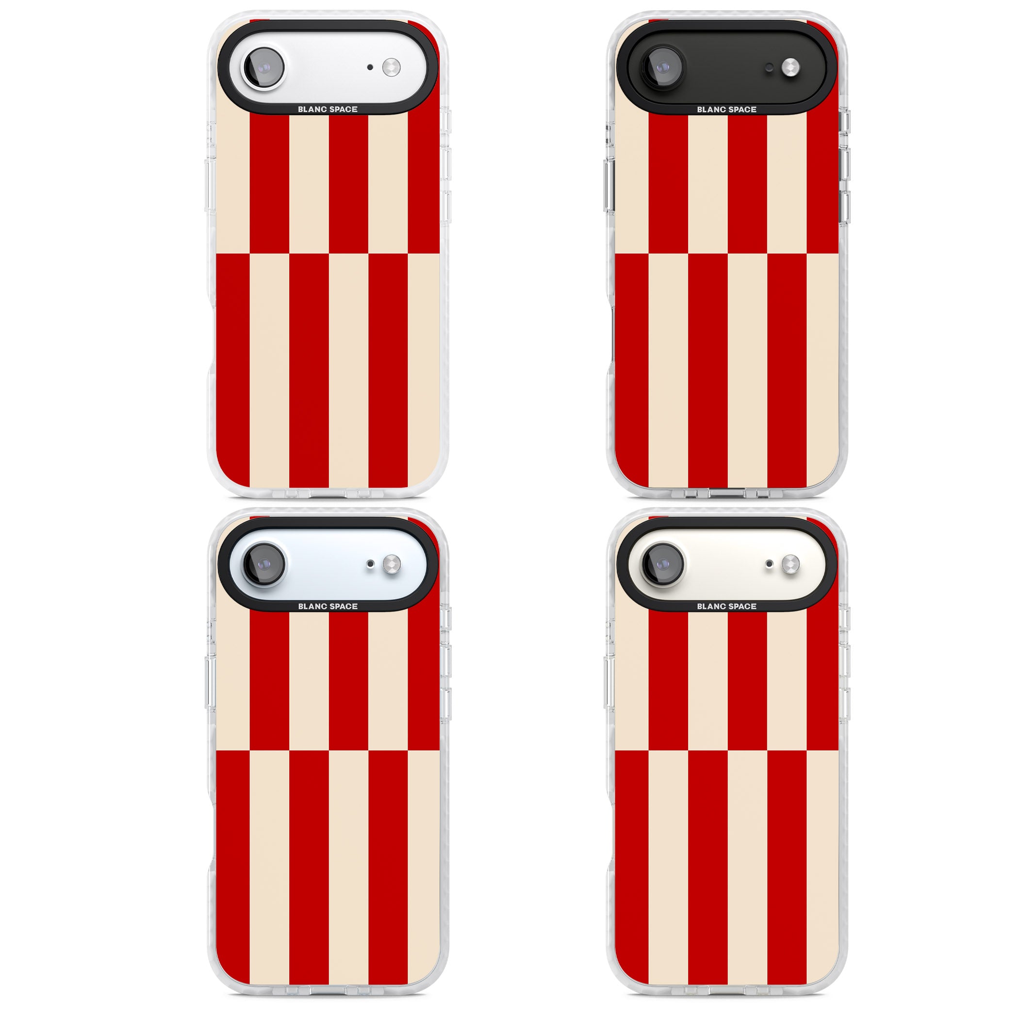 Retro Red Stripes iPhone 17 Air Impact Clear Phone Case APT Impact Protection
