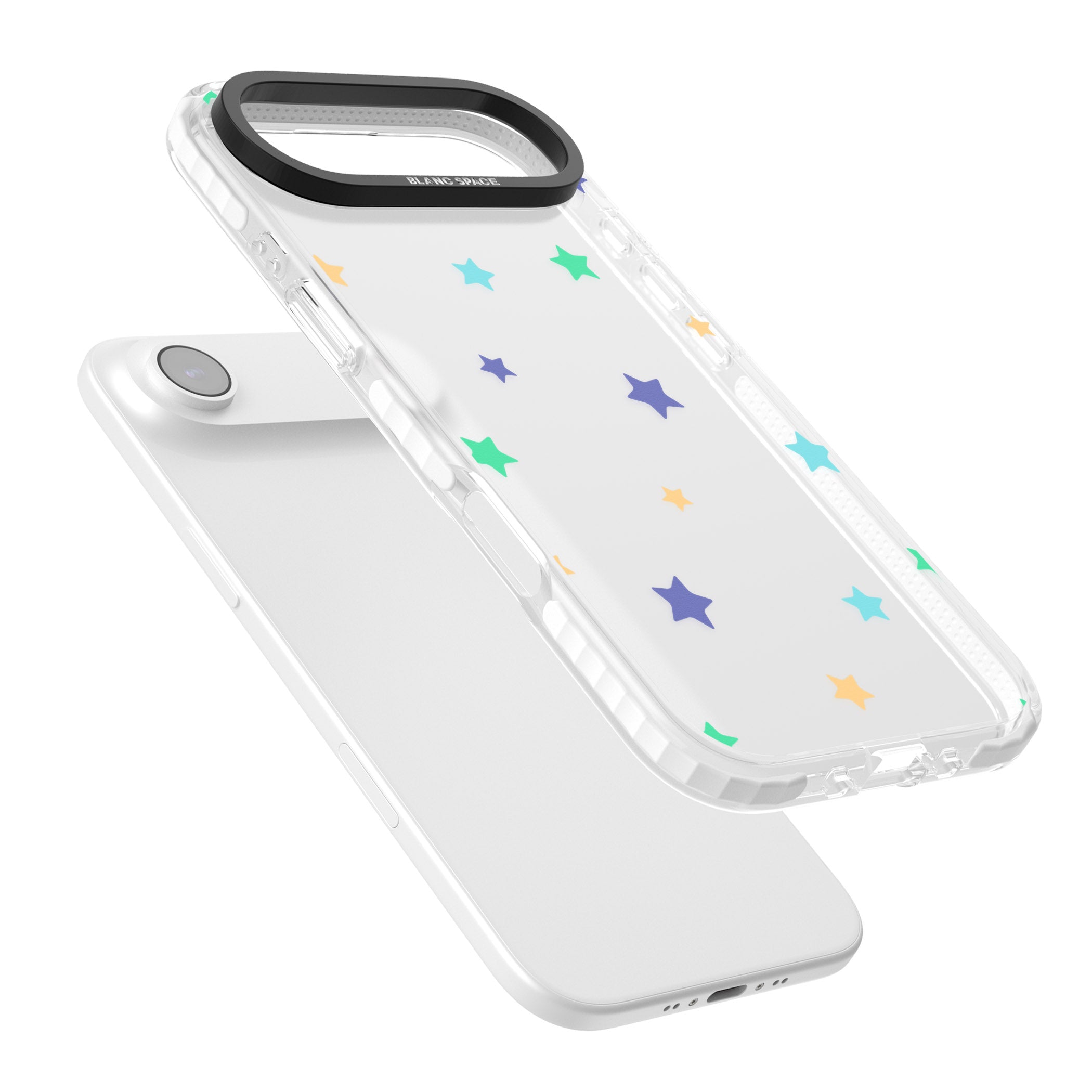 Pastel Star Pattern iPhone 17 Air Impact Clear Phone Case Colours