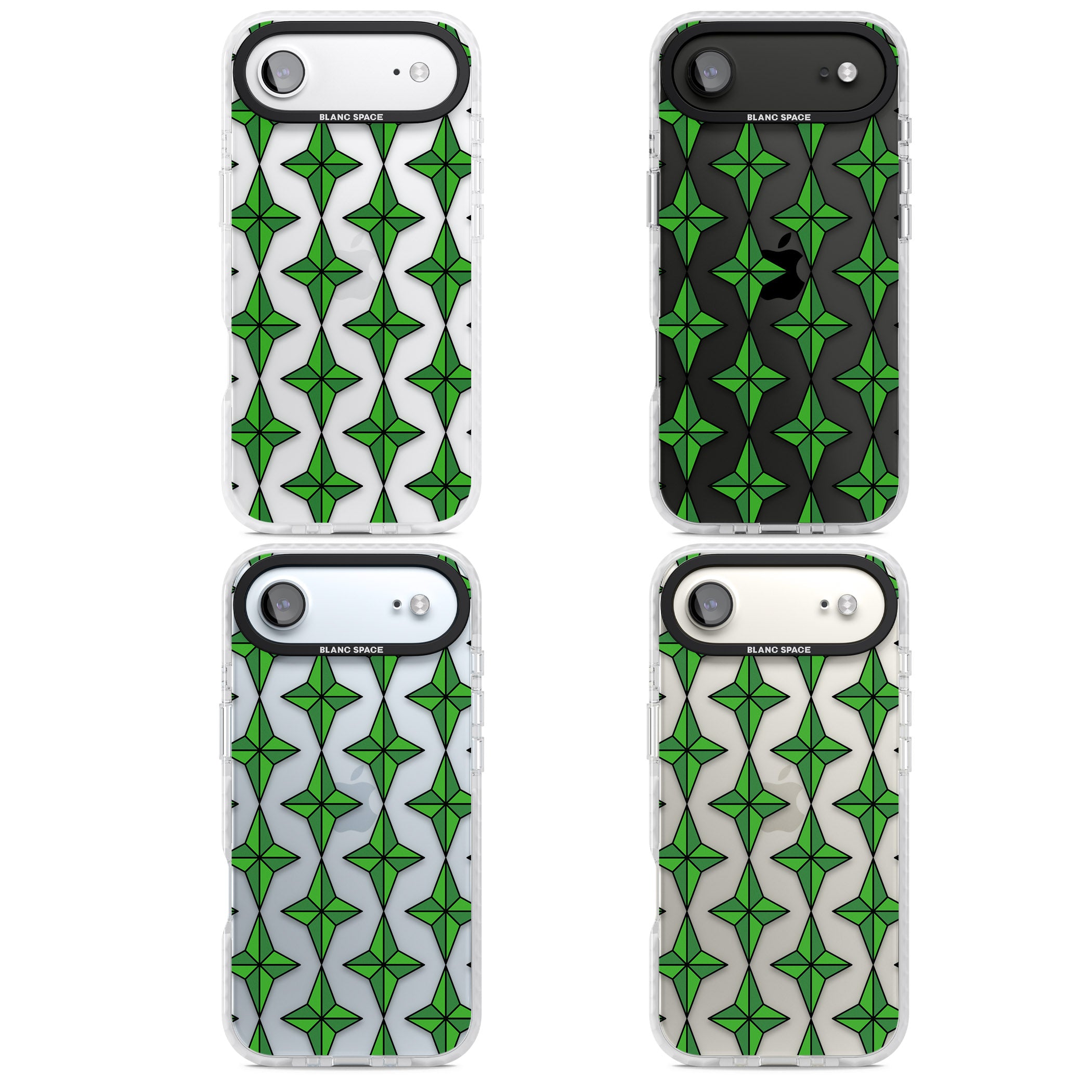 Emerald Stars Pattern (Clear) iPhone 17 Air Impact Clear Phone Case APT Impact Protection