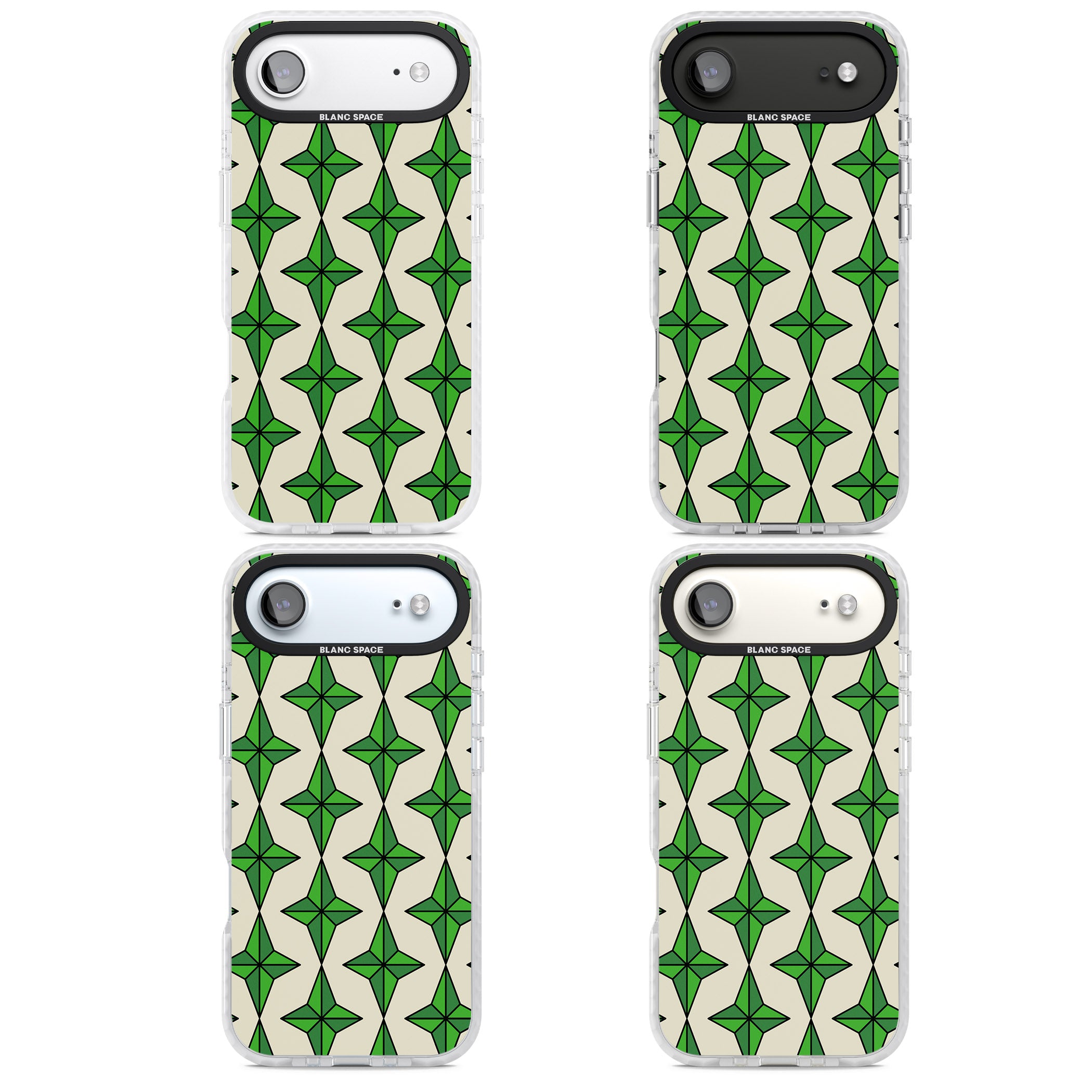 Emerald Stars Pattern iPhone 17 Air Impact Clear Phone Case APT Impact Protection