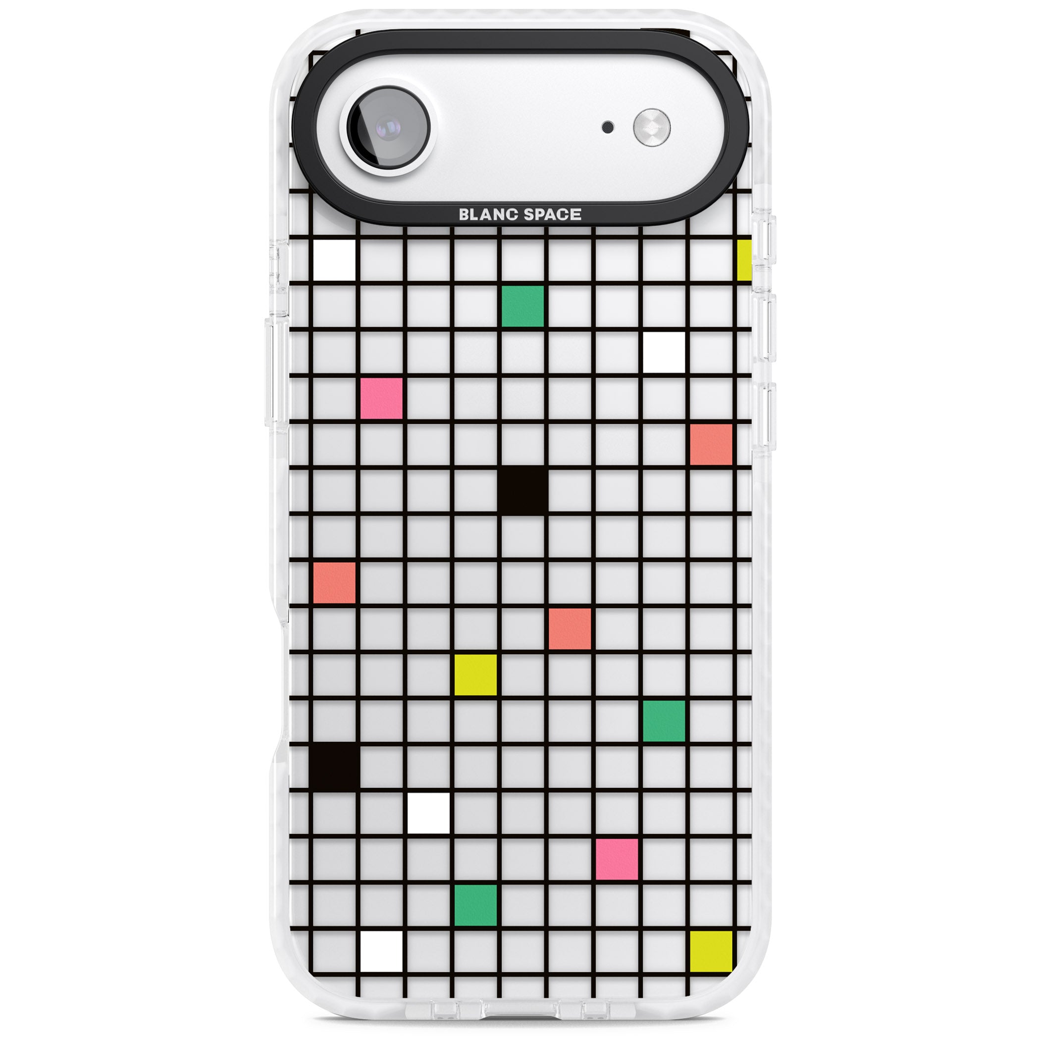 Vibrant Clear Geometric Grid iPhone 17 Air Impact Clear Phone Case