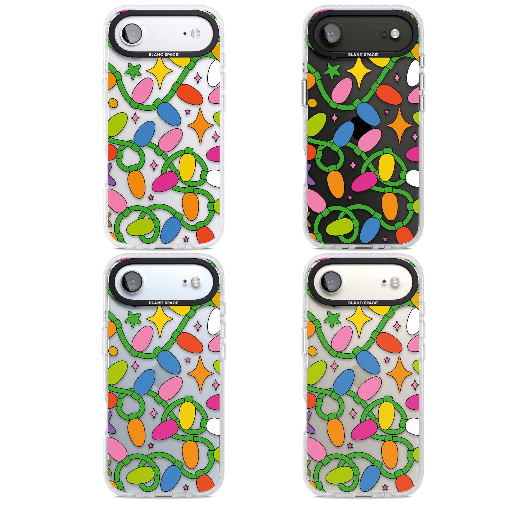 Festive Lights Pattern iPhone 17 Air Impact Clear Phone Case APT Impact Protection