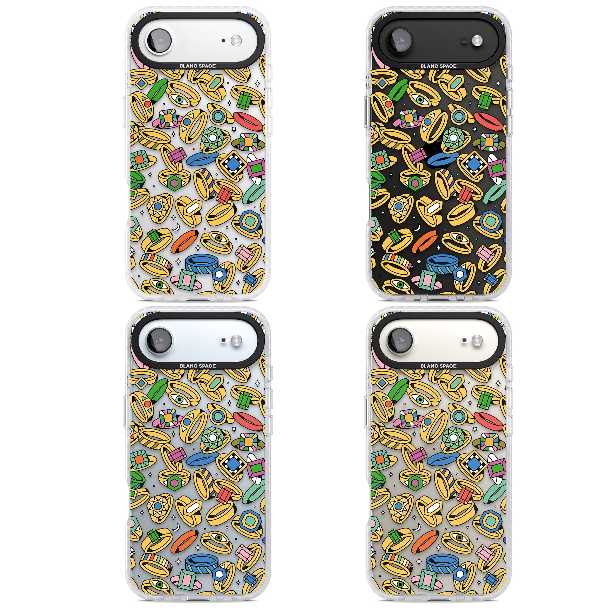 Gemstone Glitz iPhone 17 Air Impact Clear Phone Case APT Impact Protection