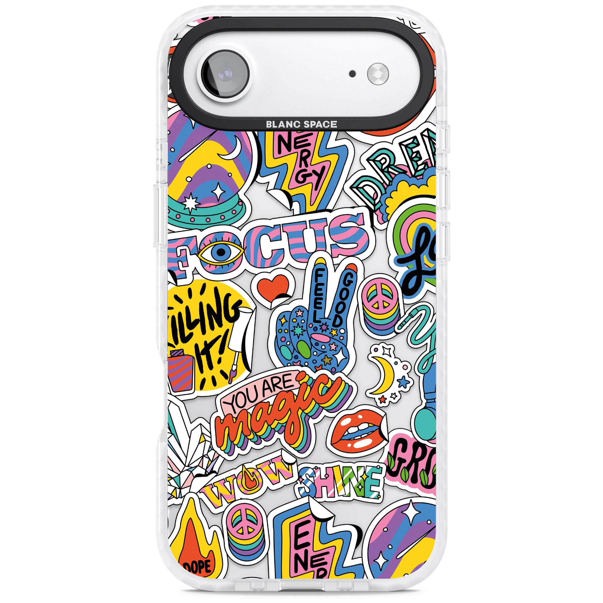 Magic Sticker Collage iPhone 17 Air Impact Clear Phone Case