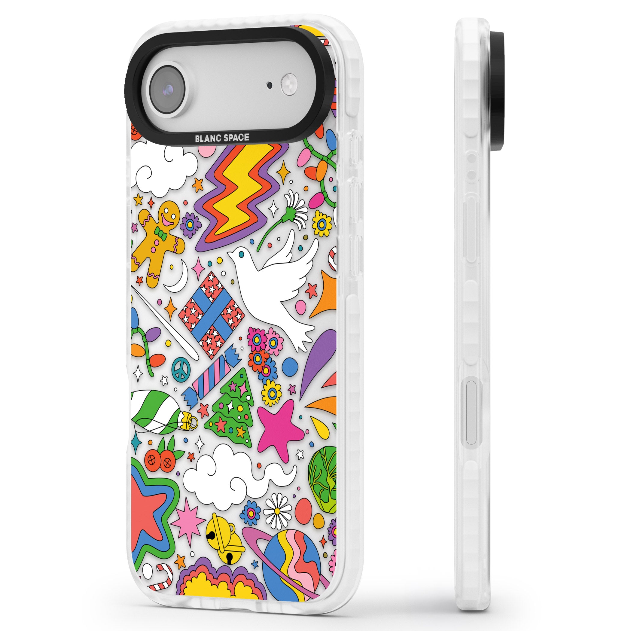 Whimsical Wonderland iPhone 17 Air Impact Clear Phone Case Side Profile