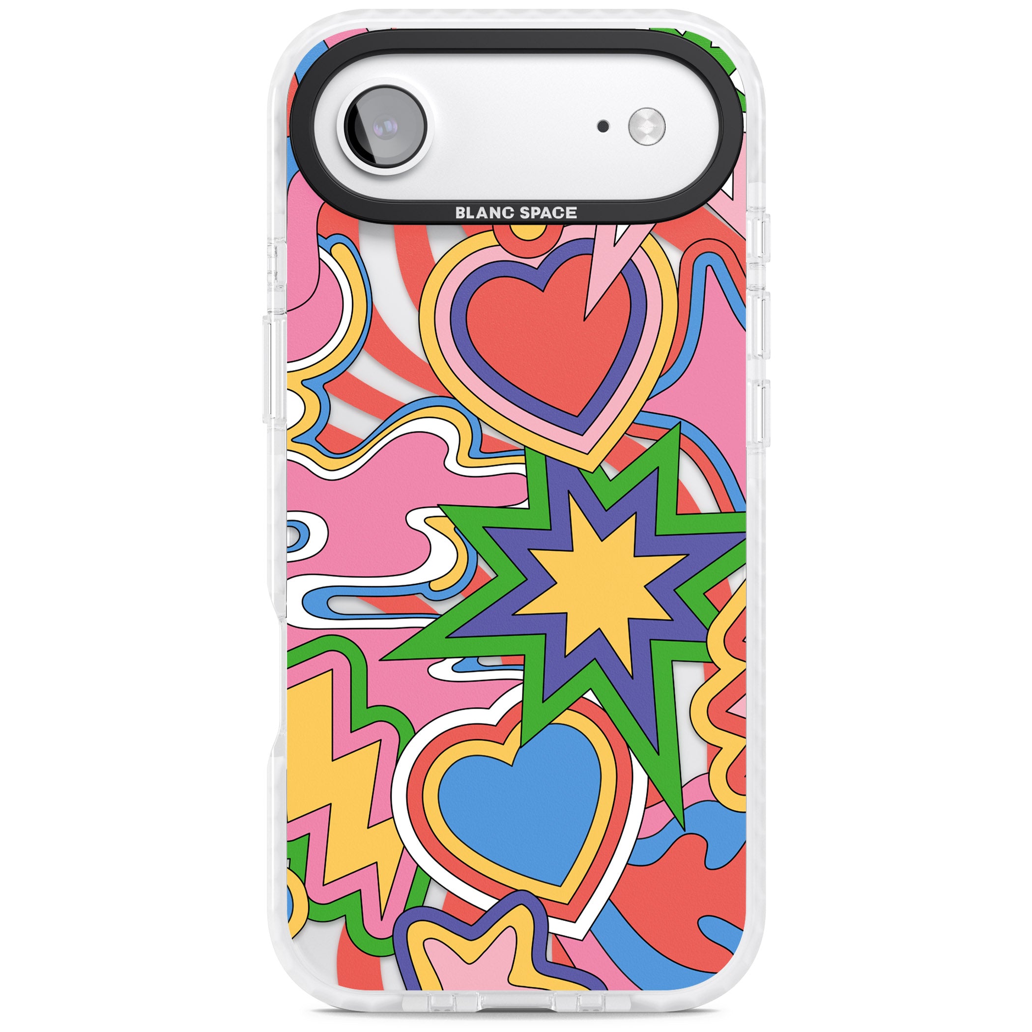 Psychedelic Pop Art Explosion iPhone 17 Air Impact Clear Phone Case