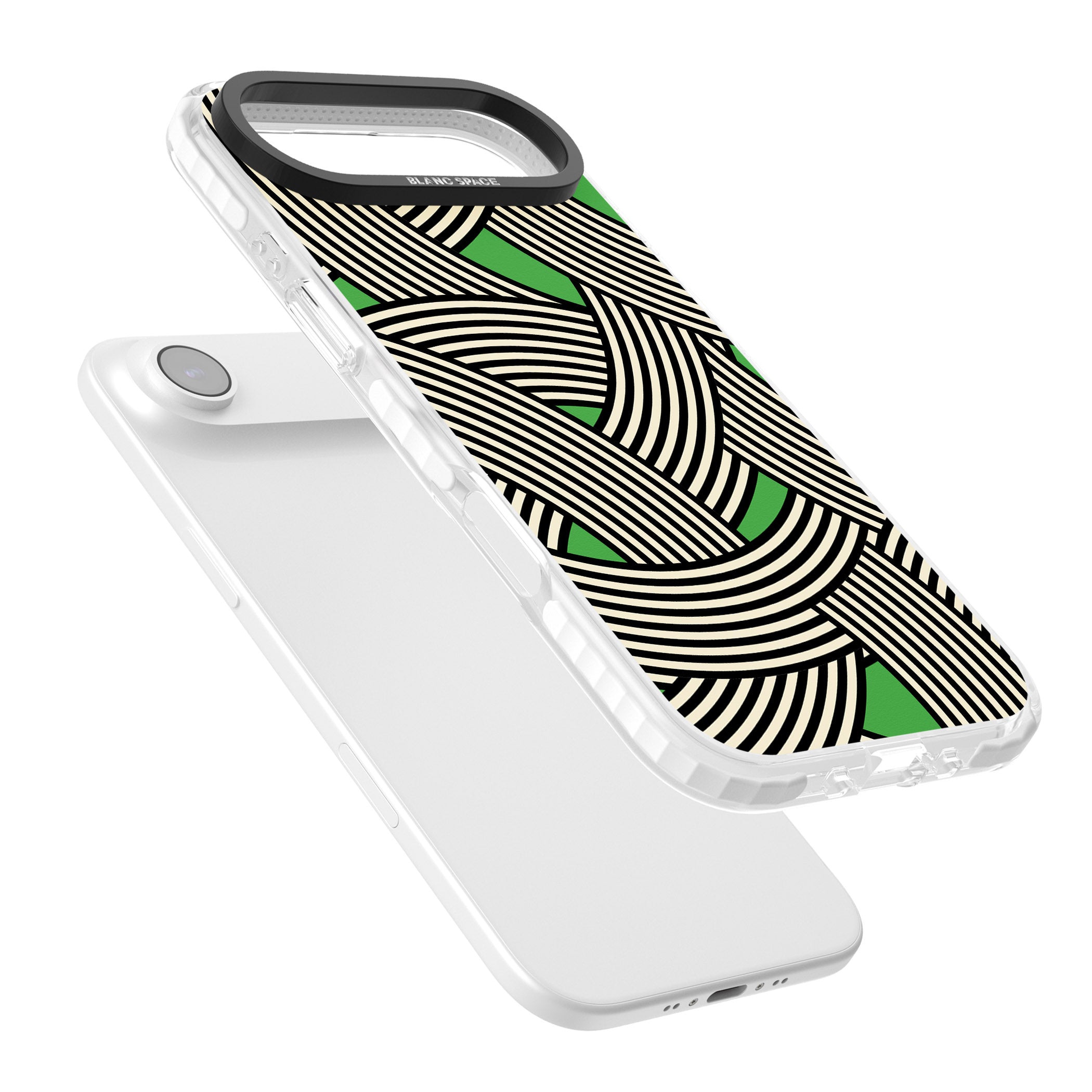 Green Optic Waves iPhone 17 Air Impact Clear Phone Case Colours