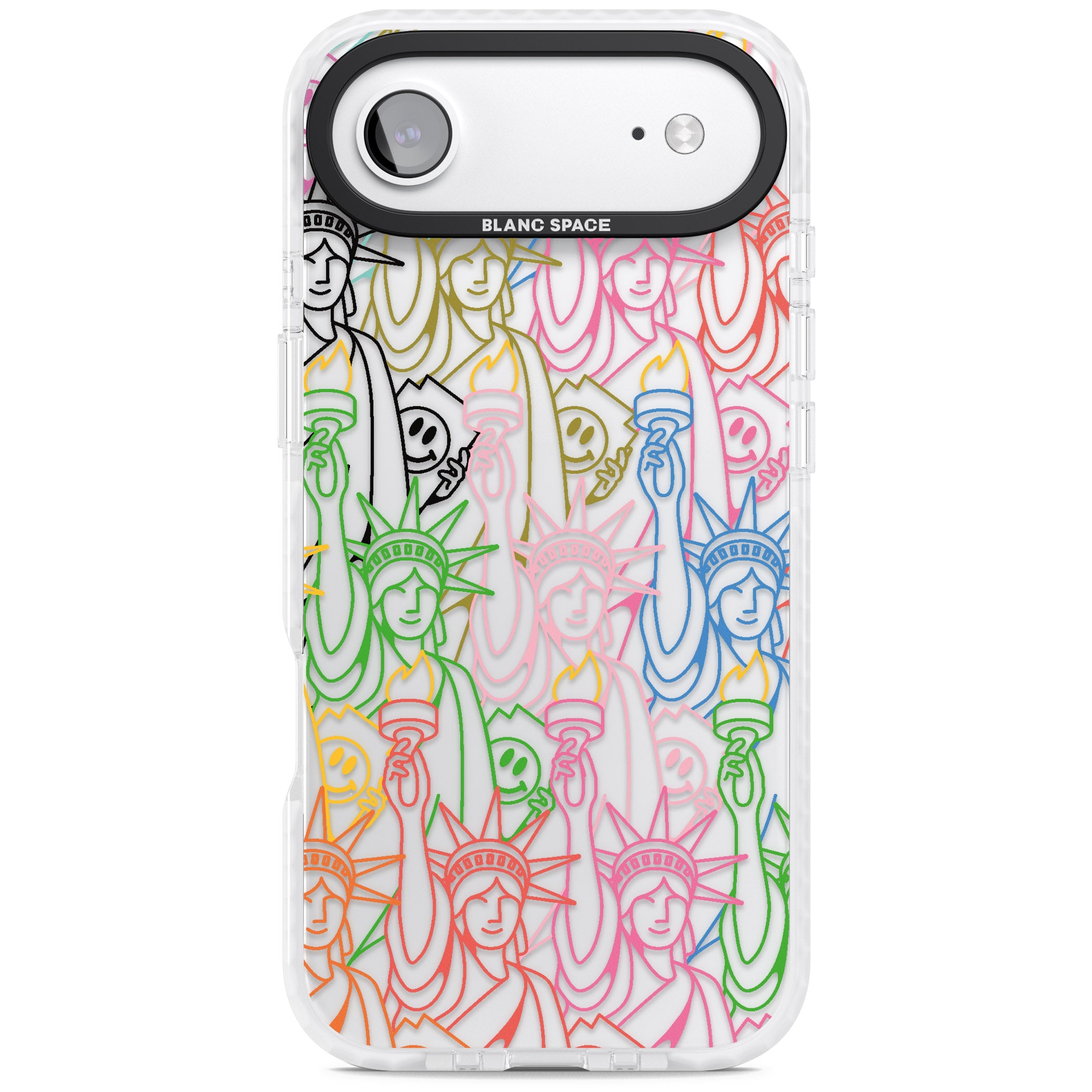Multicolour Liberty Line Pattern iPhone 17 Air Impact Clear Phone Case