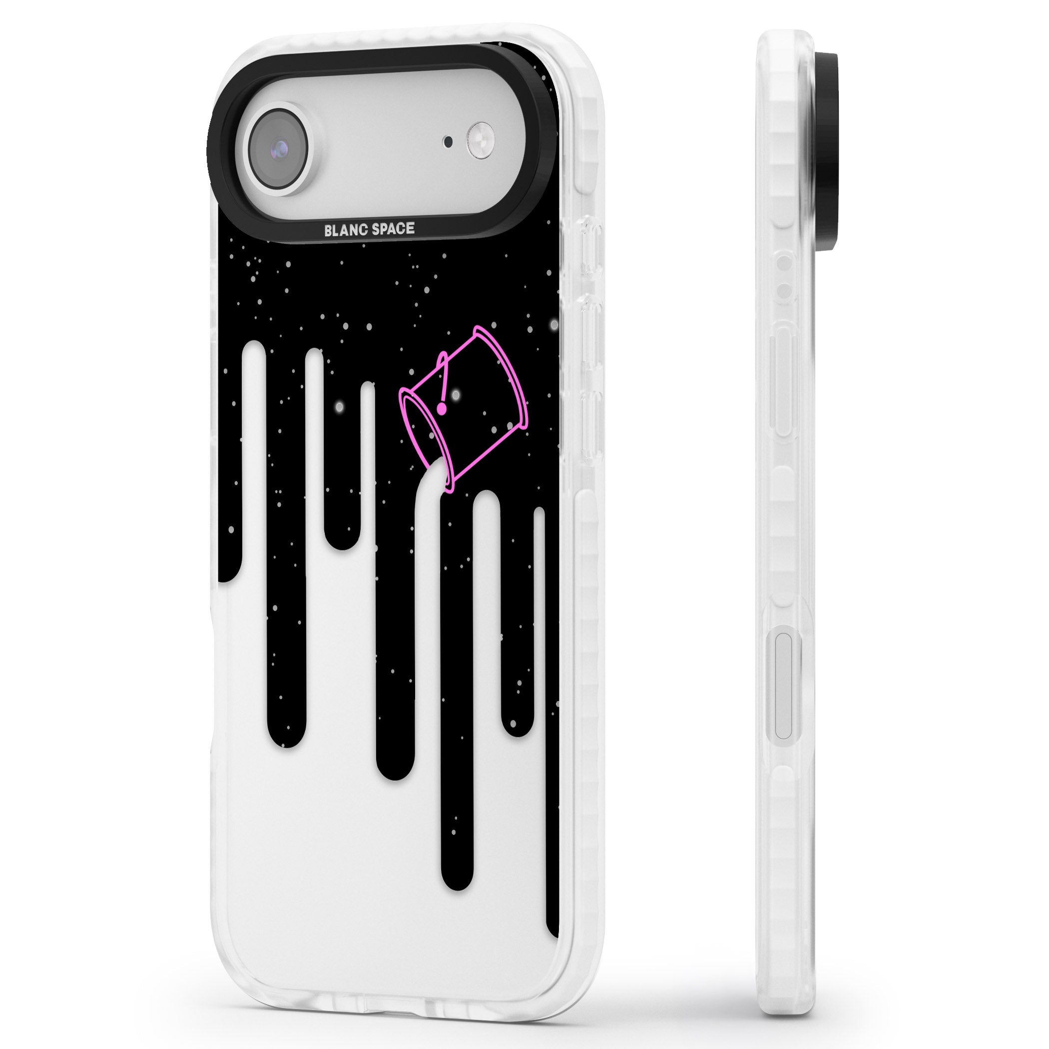 Cosmic Drip iPhone 17 Air Impact Clear Phone Case Side Profile