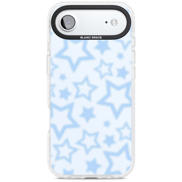 Blue Halftone Stars