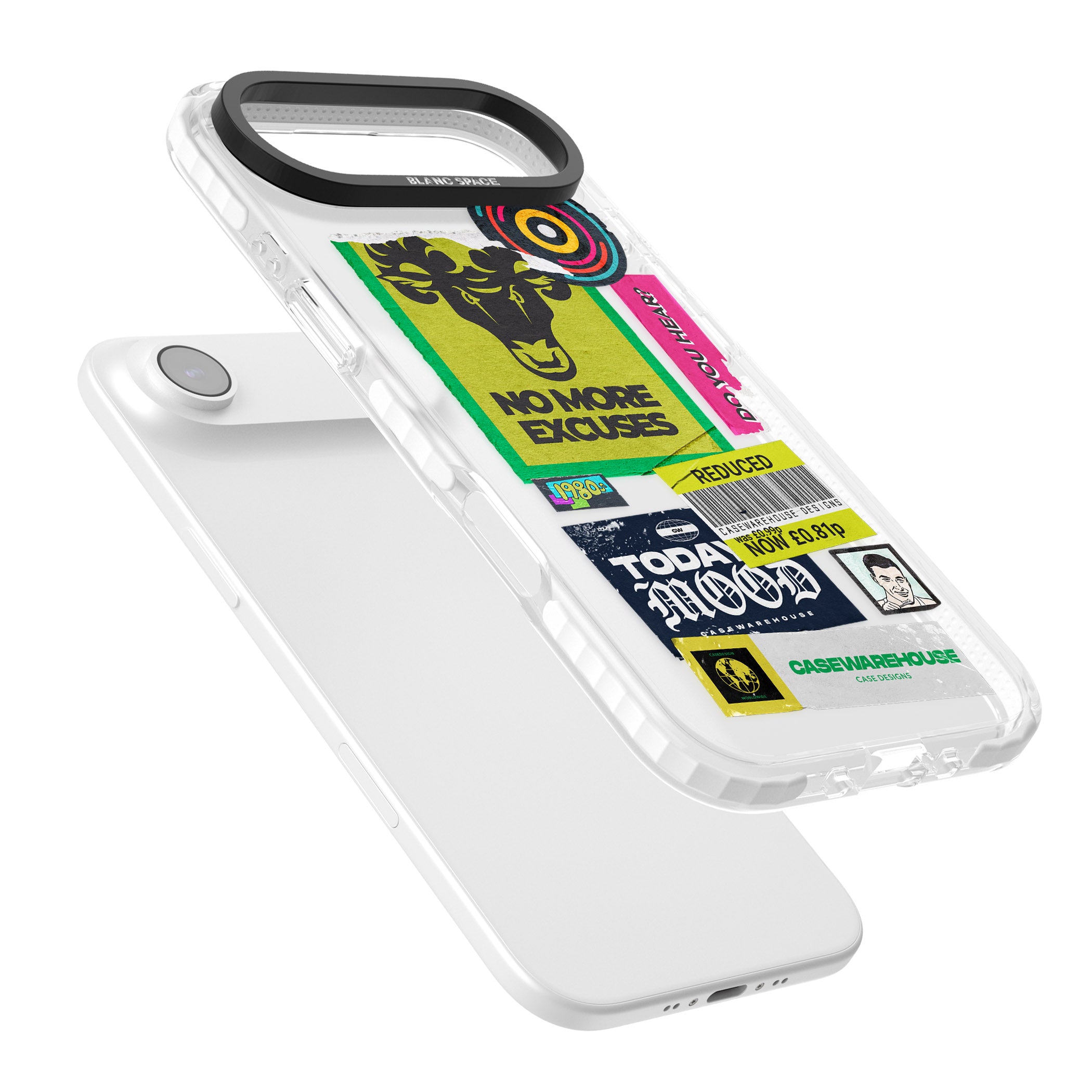 No More Excuses Sticker Mix iPhone 17 Air Impact Clear Phone Case Colours