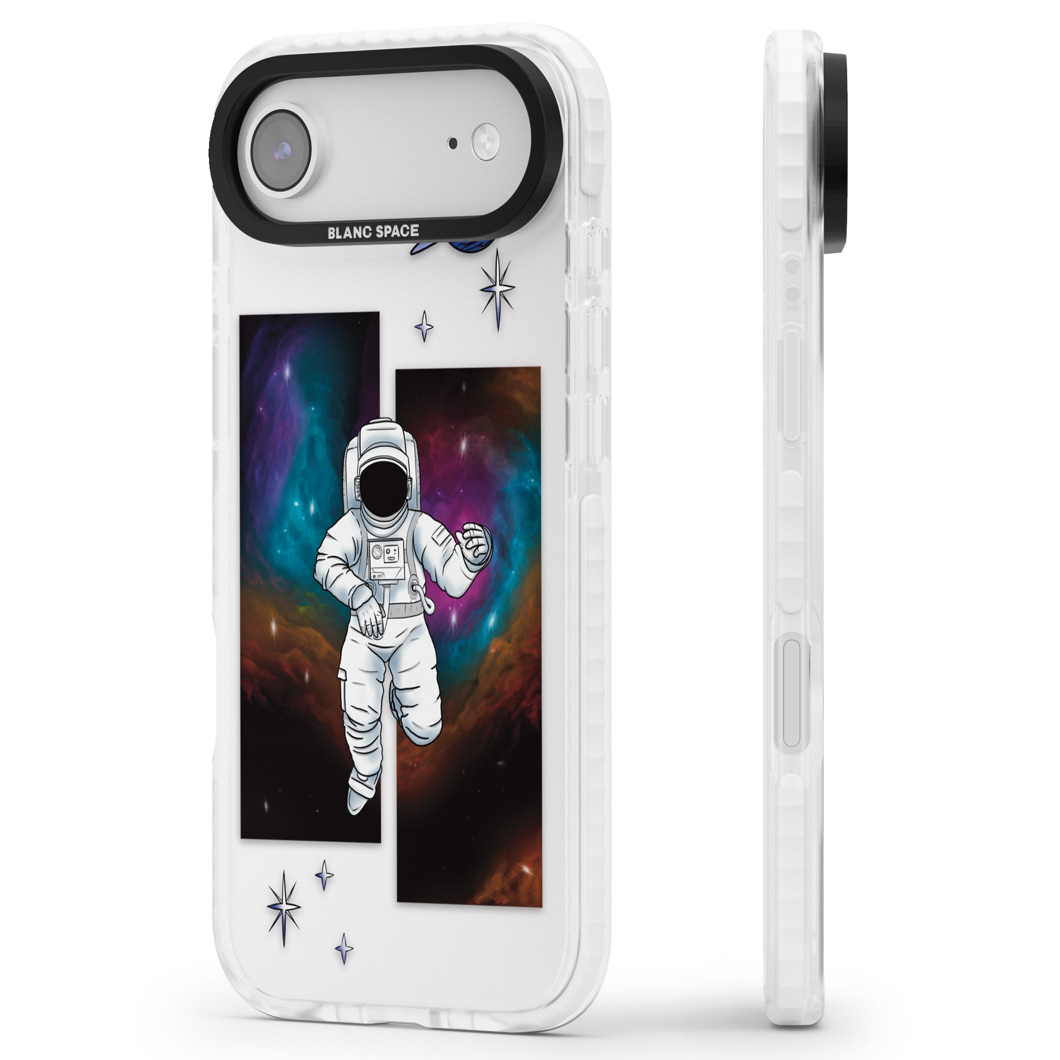 Escape The Nebula iPhone 17 Air Impact Clear Phone Case Side Profile