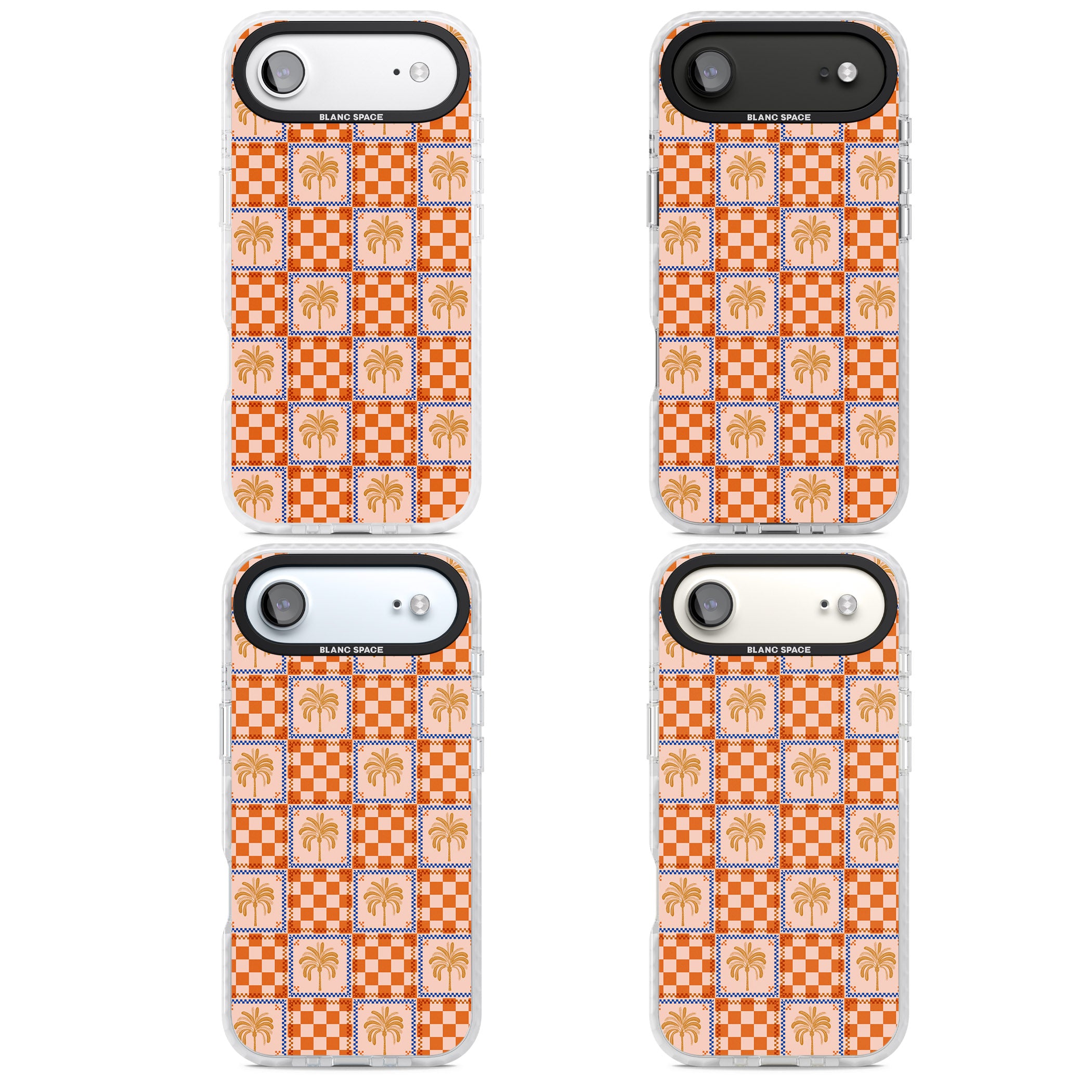 Terracotta Summer Checked iPhone 17 Air Impact Clear Phone Case APT Impact Protection