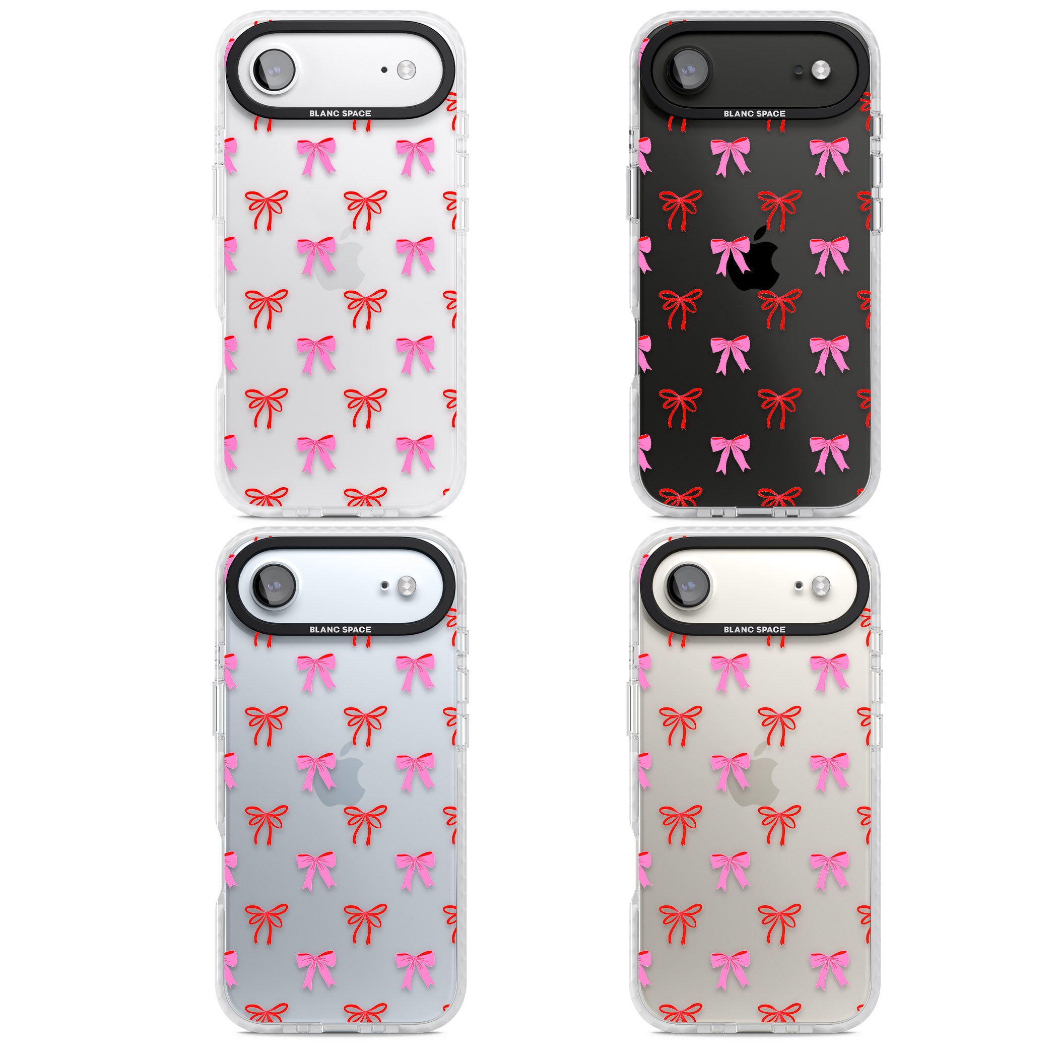 Cute Bow Pattern iPhone 17 Air Impact Clear Phone Case APT Impact Protection