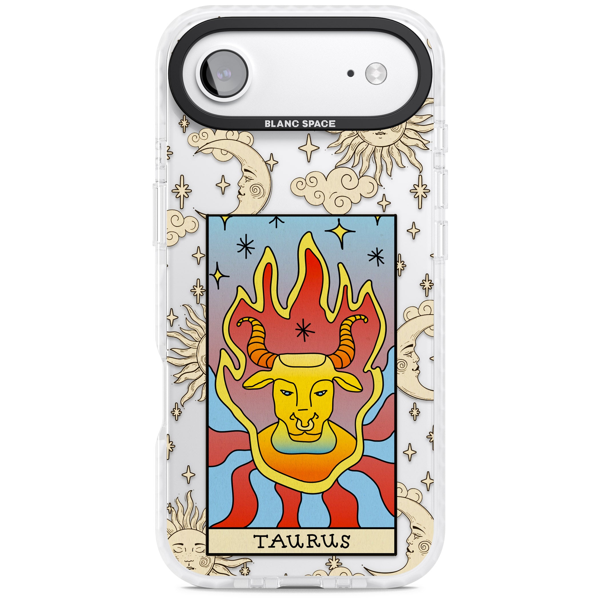 Celestial Zodiac Taurus iPhone 17 Air Impact Clear Phone Case