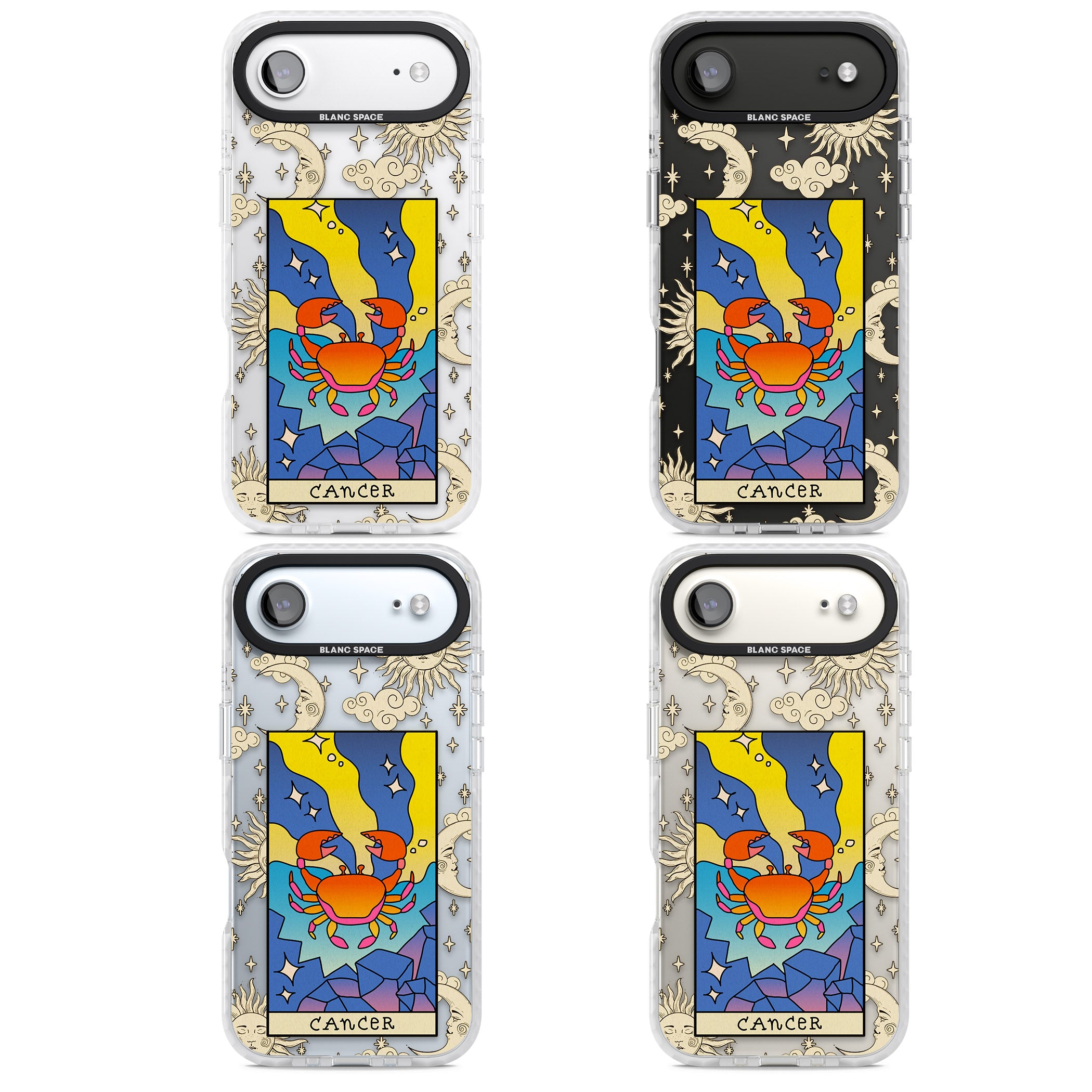 Celestial Zodiac Cancer iPhone 17 Air Impact Clear Phone Case APT Impact Protection