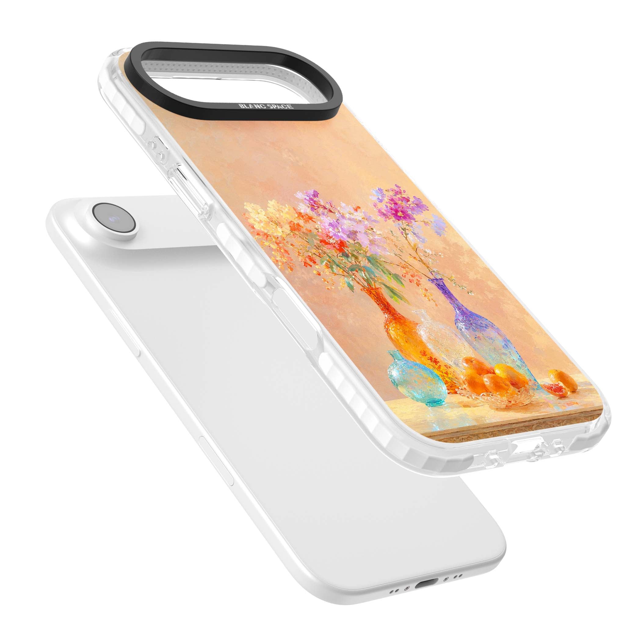 Peach Glass art iPhone case | Black Impact case for iPhone Air