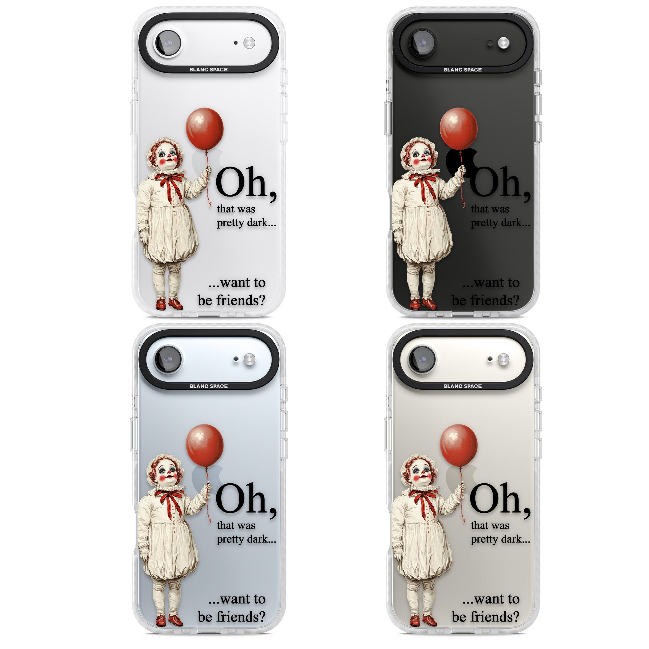 Want To Be Friends? iPhone 17 Air Impact Clear Phone Case APT Impact Protection