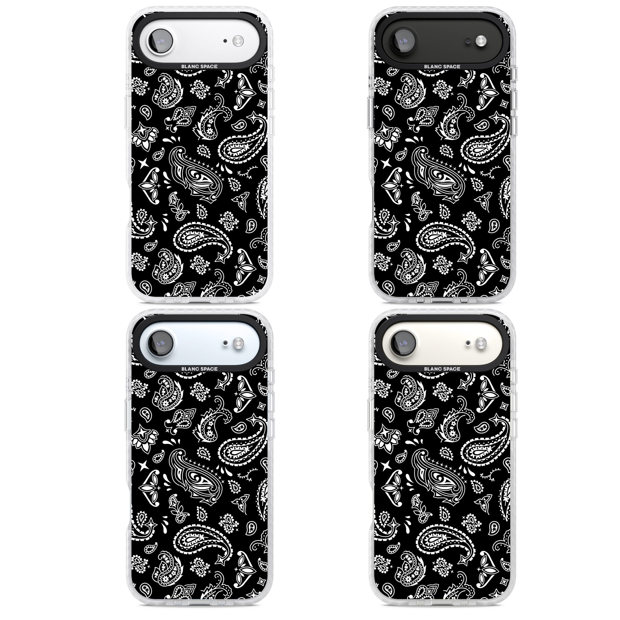 Black Bandana iPhone 17 Air Impact Clear Phone Case APT Impact Protection