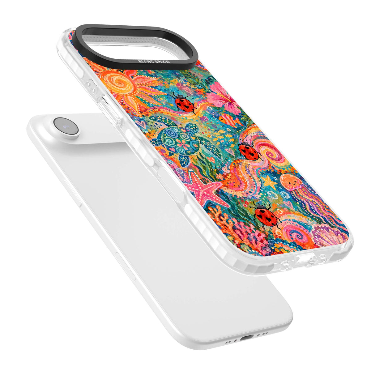 Coral Whimsy for her iPhone case | Black Impact case for iPhone Air