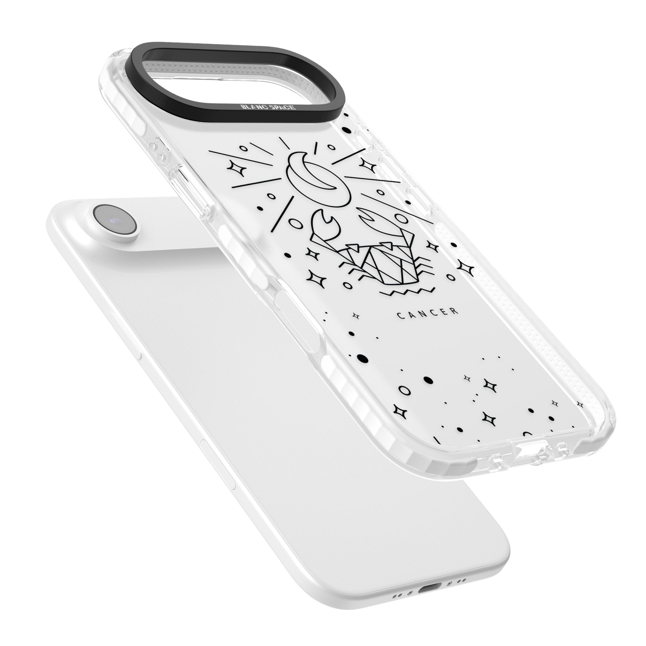 Zodiac Cancer Moon iPhone 17 Air Impact Clear Phone Case Colours