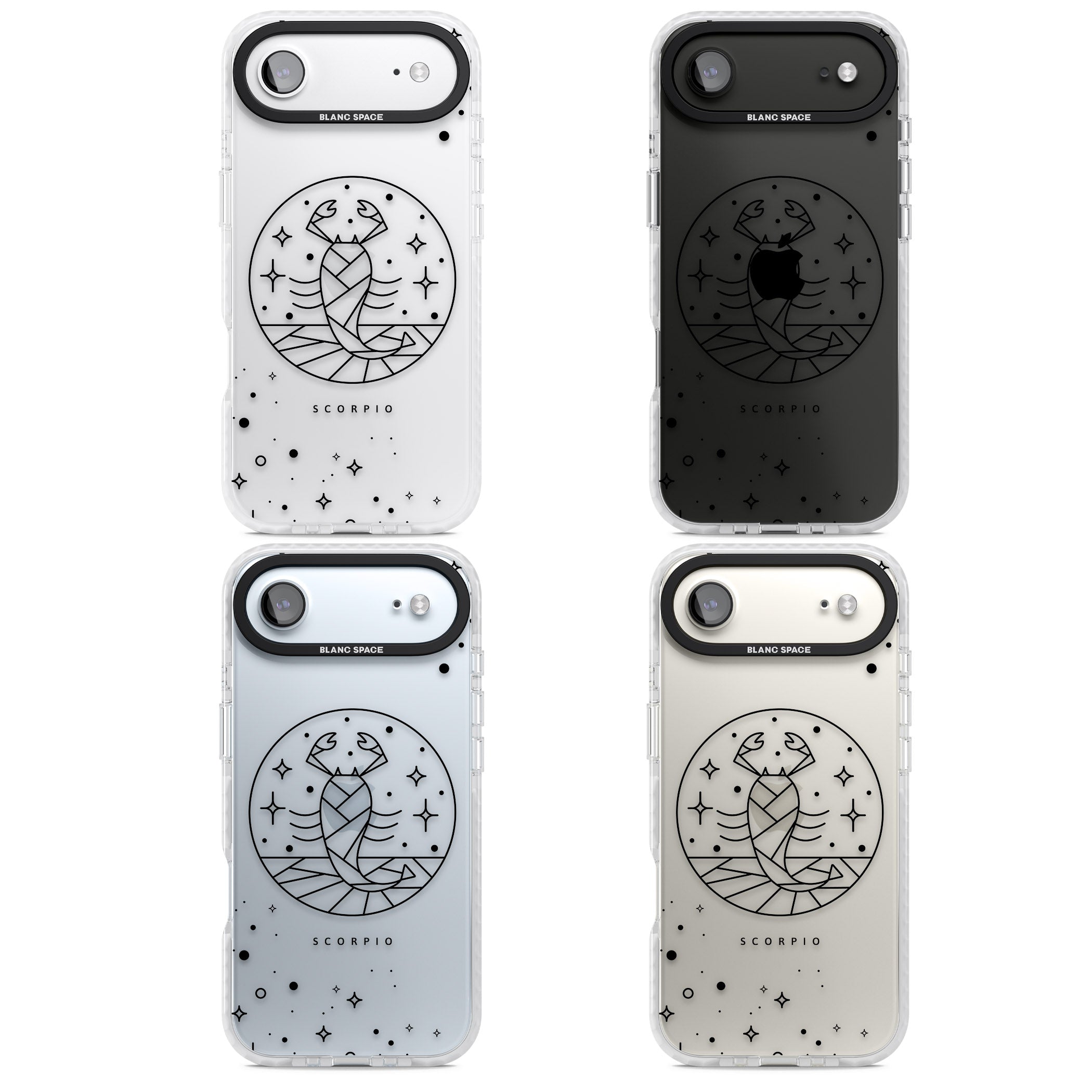 Scorpio Emblem Cosmic Design iPhone 17 Air Impact Clear Phone Case APT Impact Protection