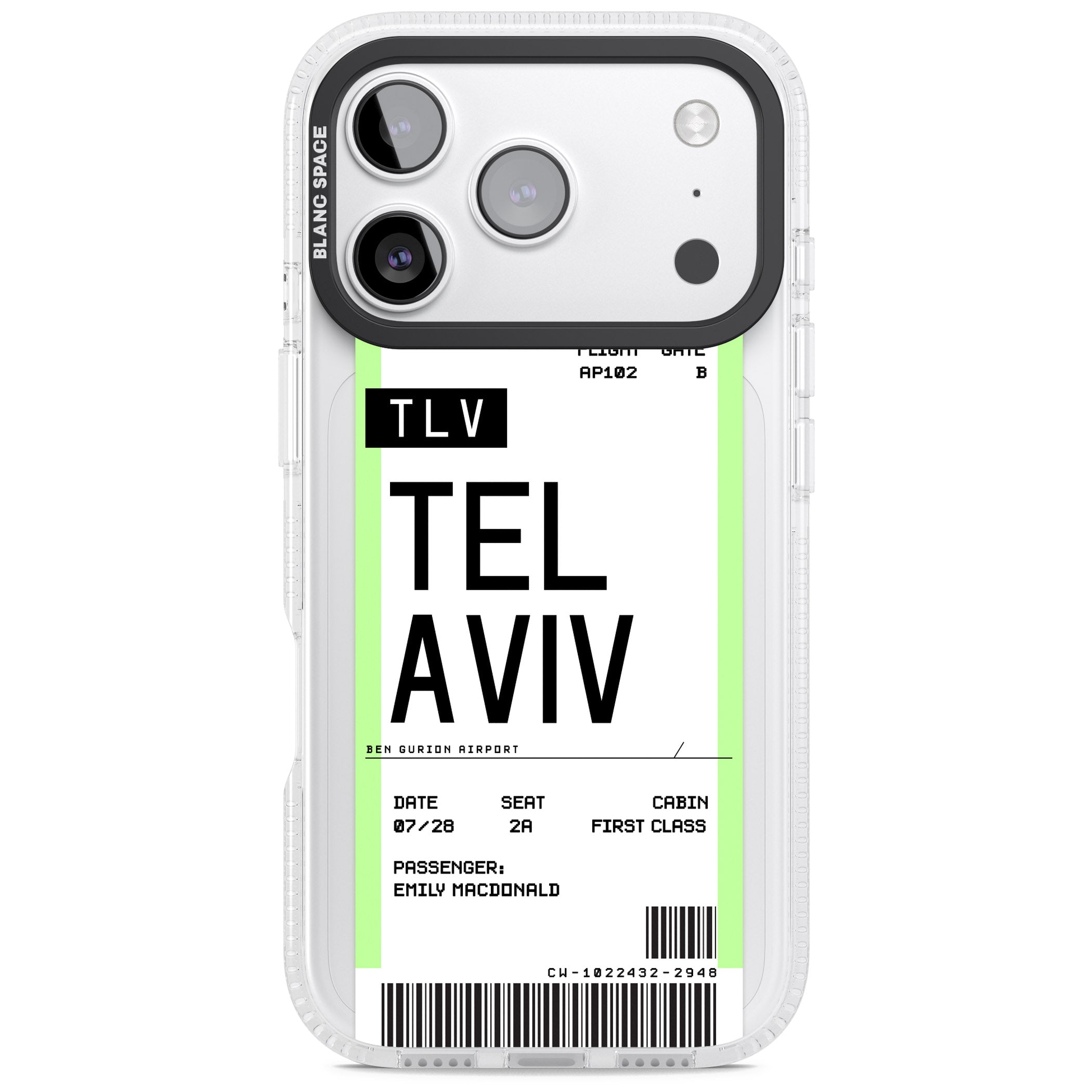 Personalised Tel Aviv Boarding Pass