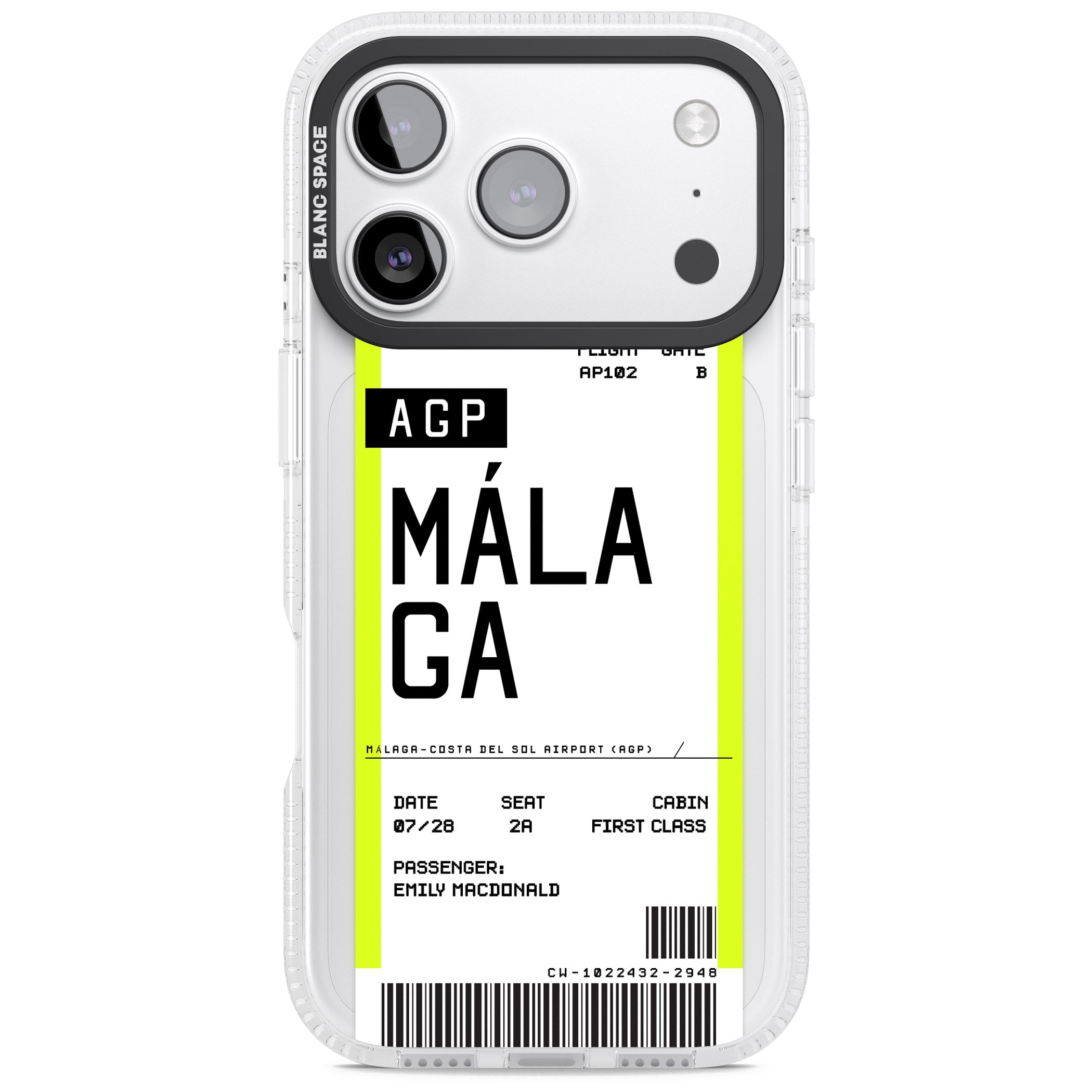 Personalised Málaga Boarding Pass