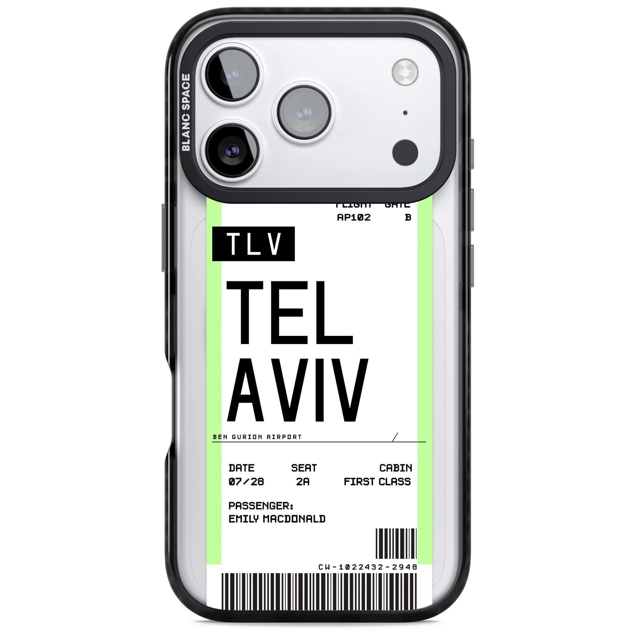 Personalised Tel Aviv Boarding Pass